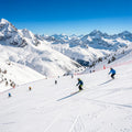 Carving the Mountain – Panoramic Ski Run Digital Art Print