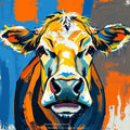 Abstract Cow Portrait