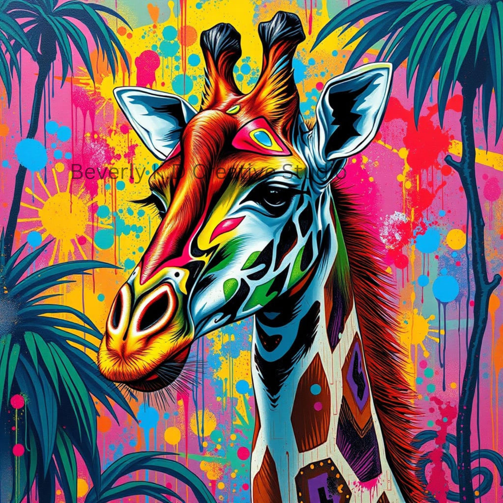 Pop Art Giraffe — Digital Art Print