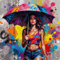 Colour Splash Girl — Digital Art Print