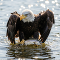Bald Eagle Fishing — Wildlife Digital Art Print
