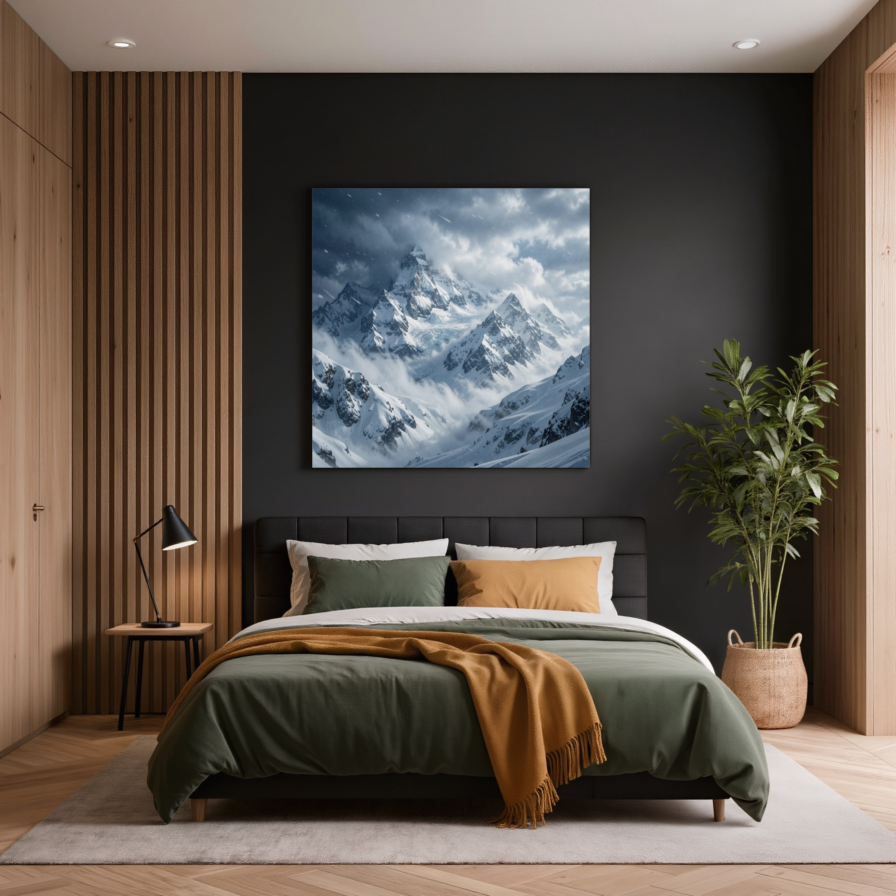 Majestic Snowy Mountain Retreat