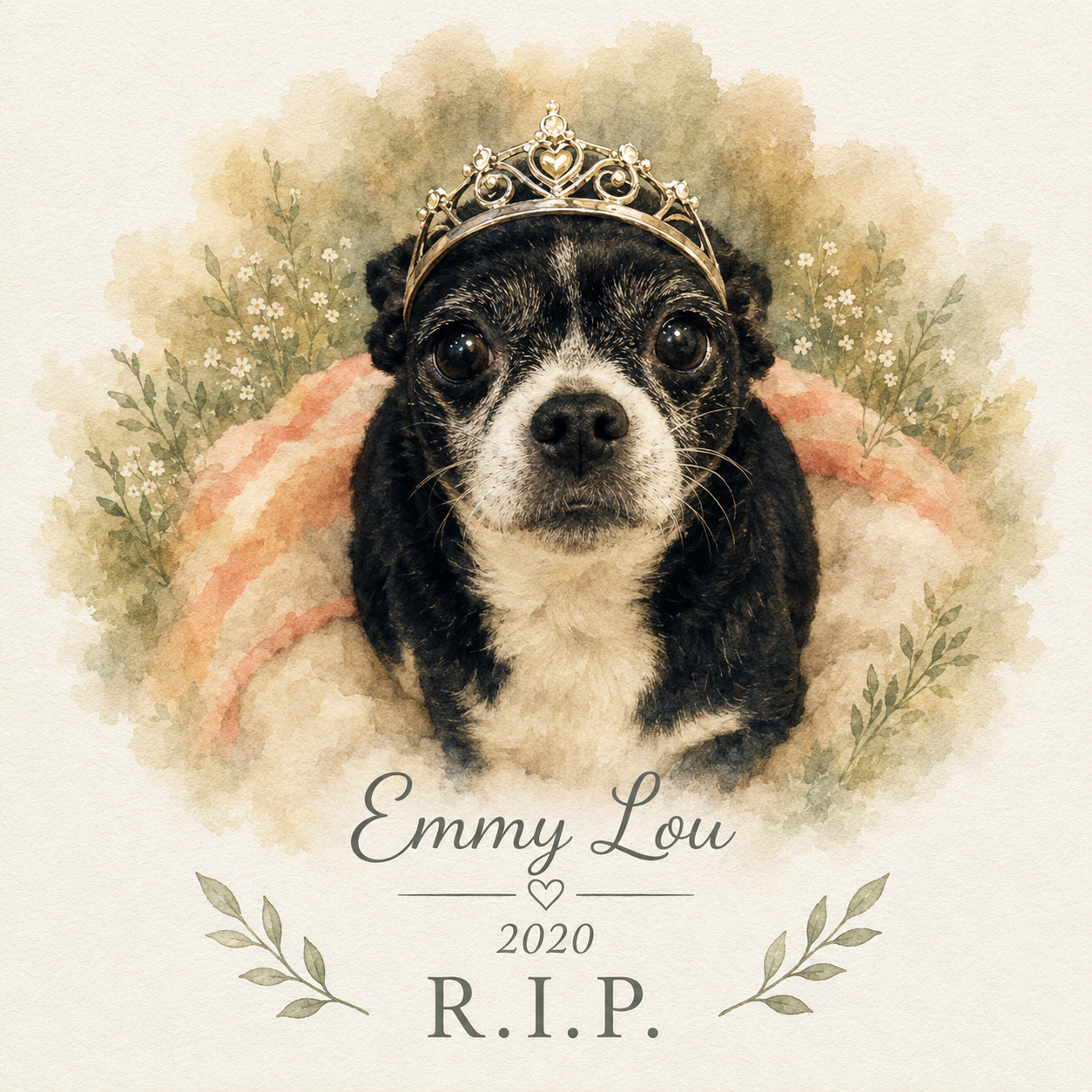 Custom Pet Memorial Print – 8x10