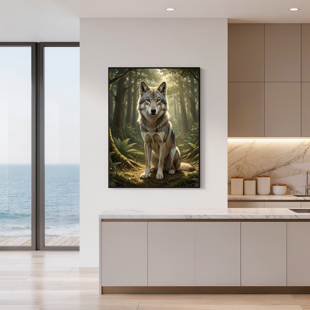 Wolf in the Forest – Wildlife Wall Art Instant Download