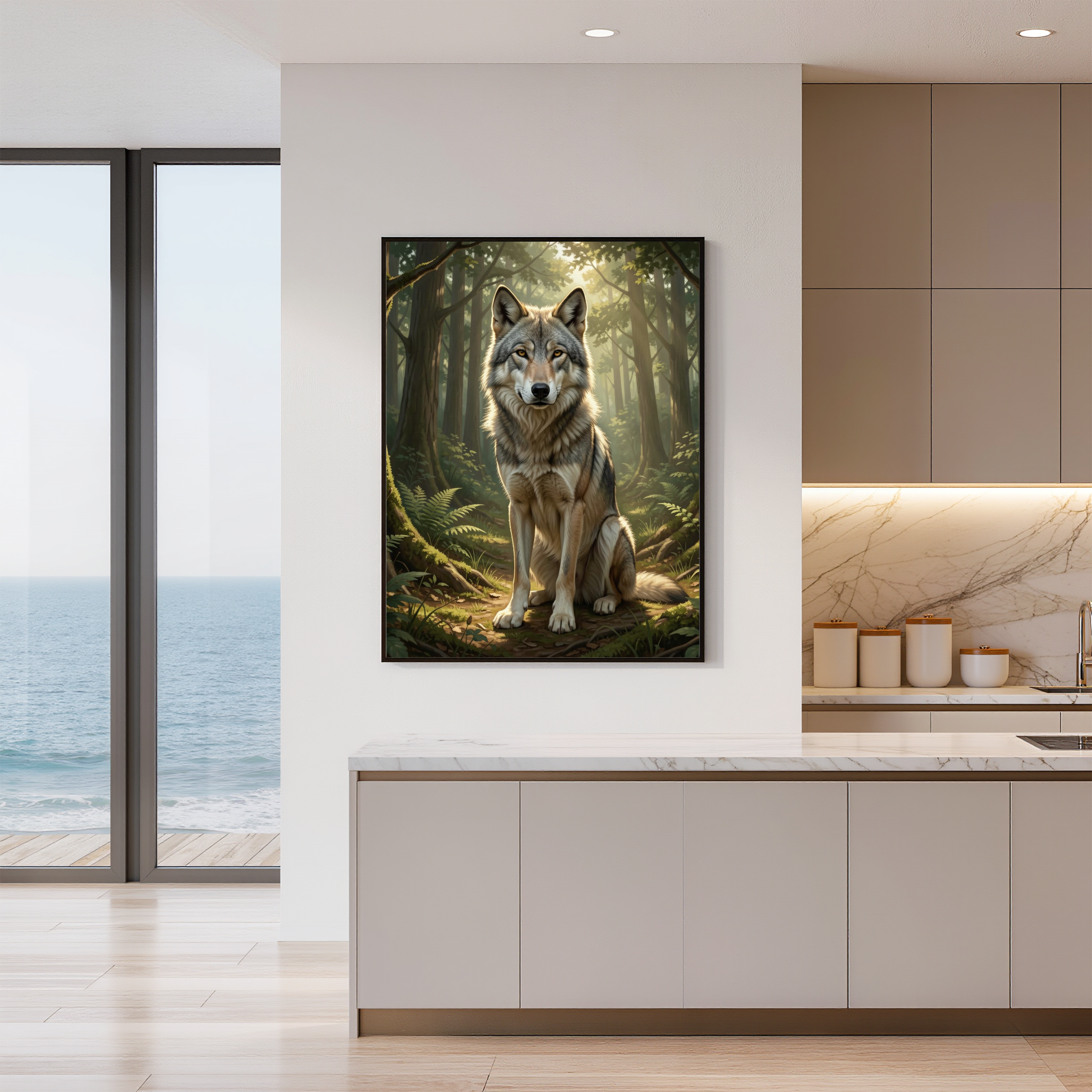 Wolf in the Forest – Wildlife Wall Art Instant Download