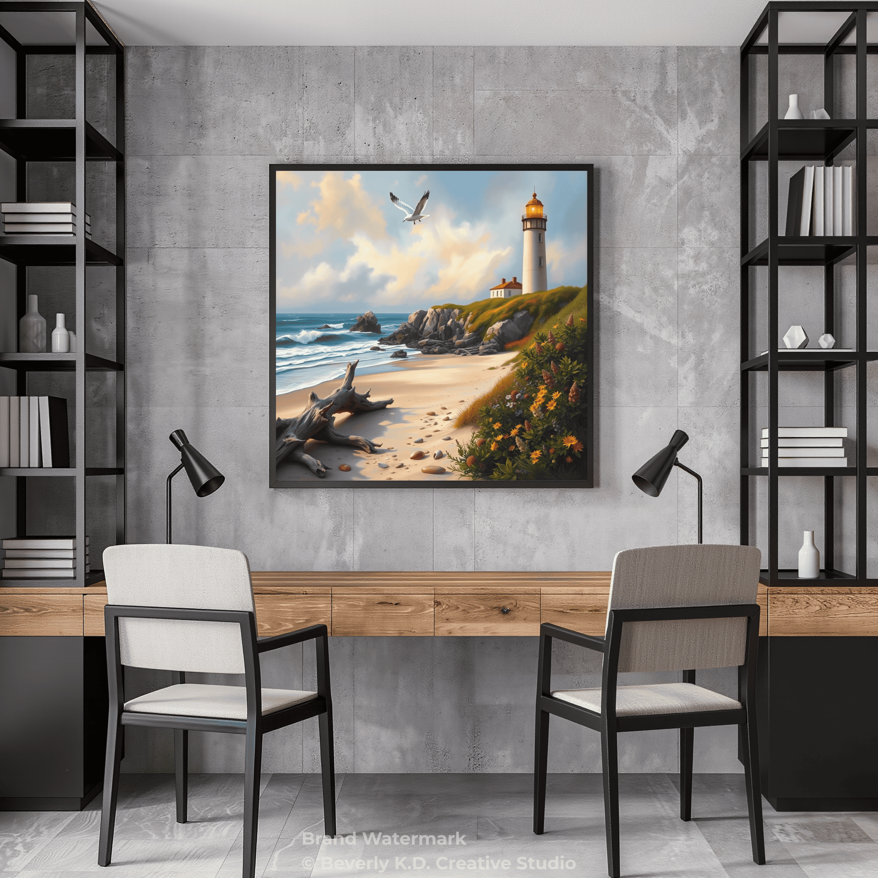 Lighthouse on a Flowering Hill