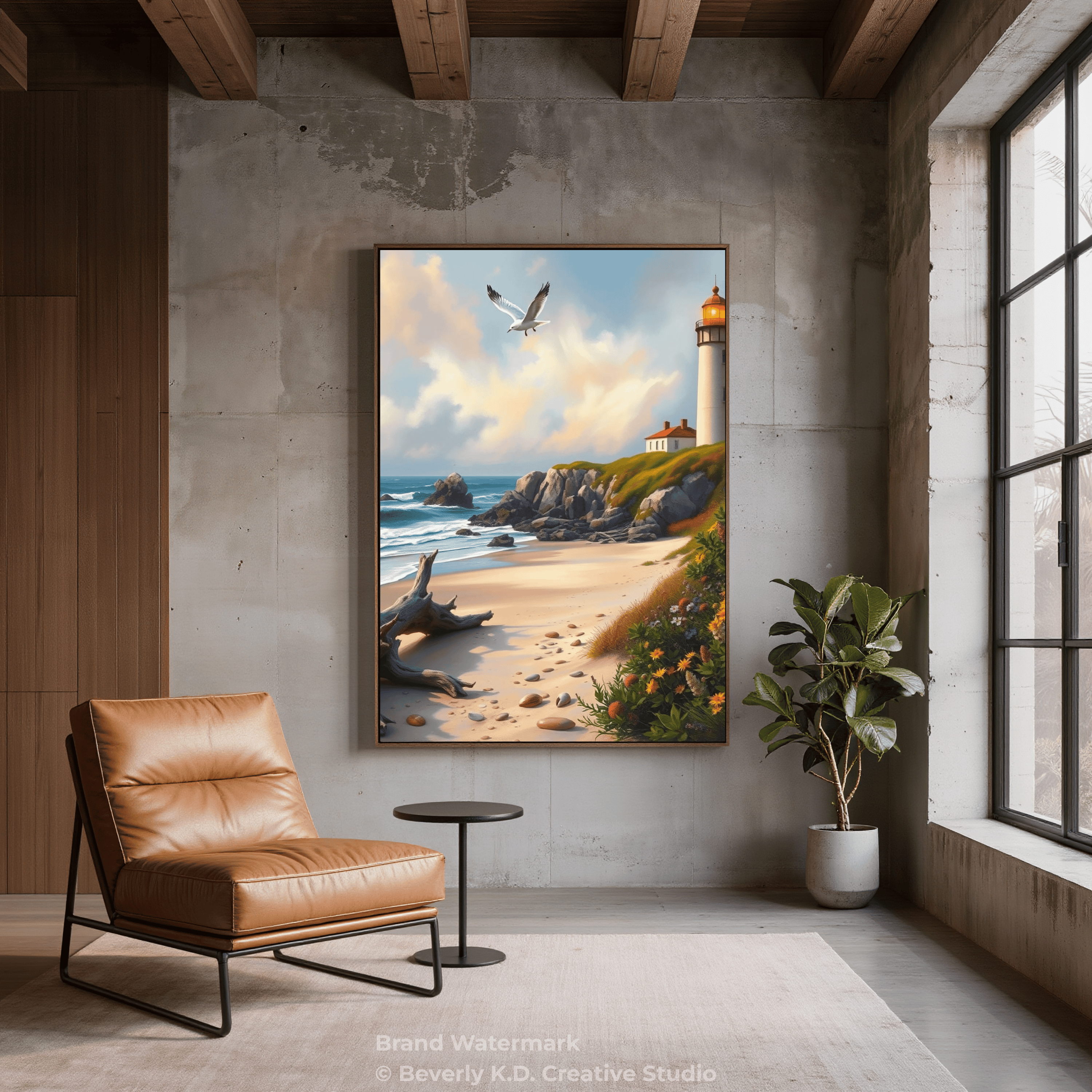 Lighthouse on a Flowering Hill