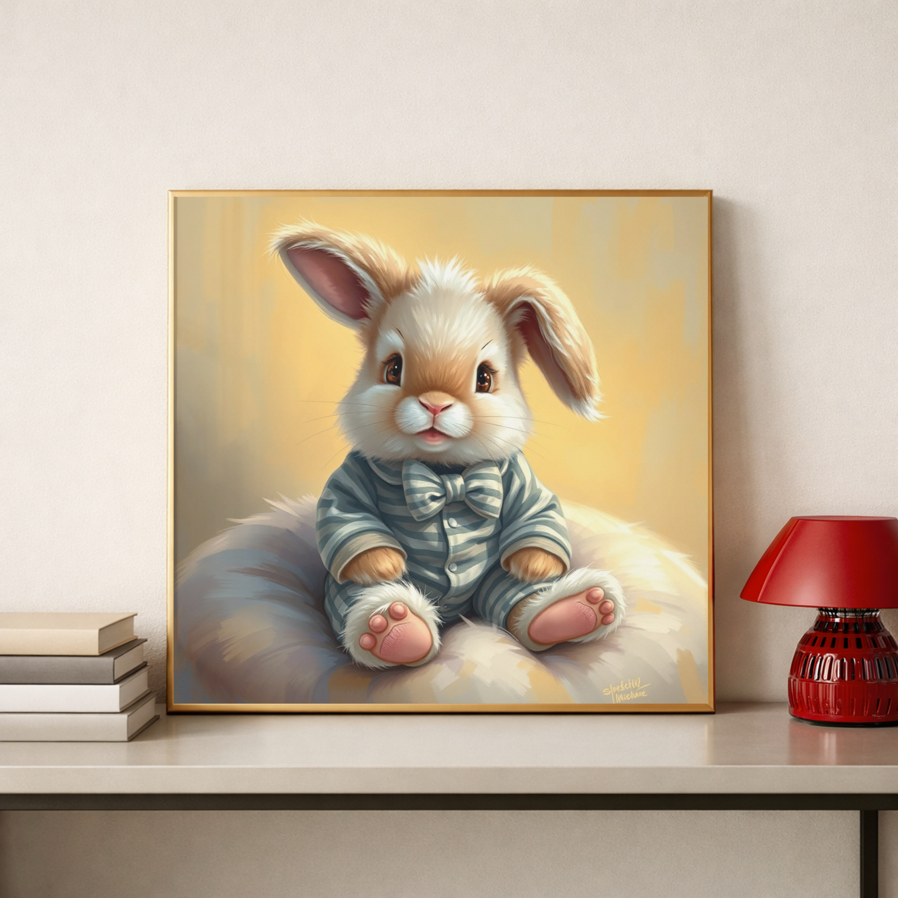 Bunny on a Cloud - Digital Art Print
