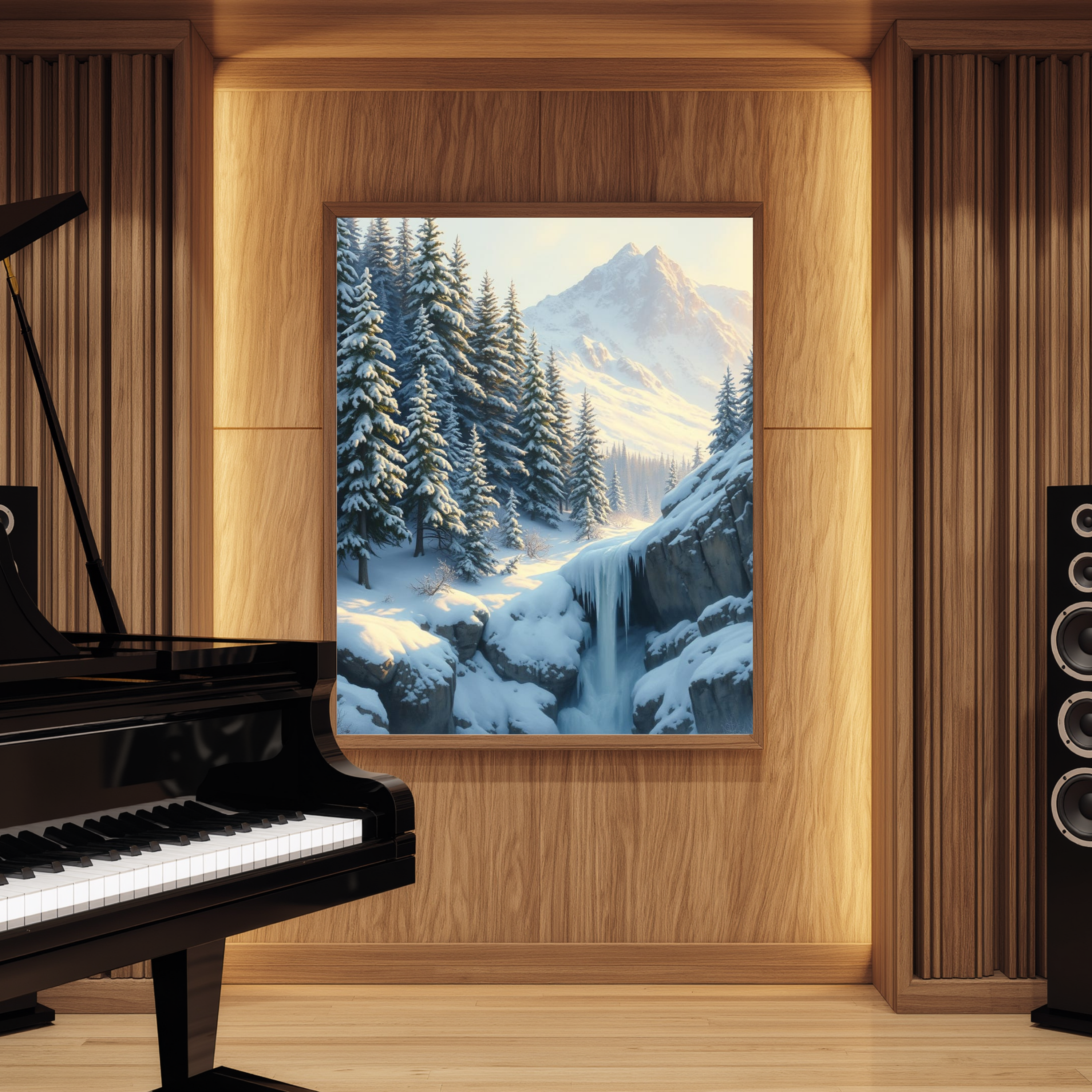 Majestic Snowy Mountain Retreat
