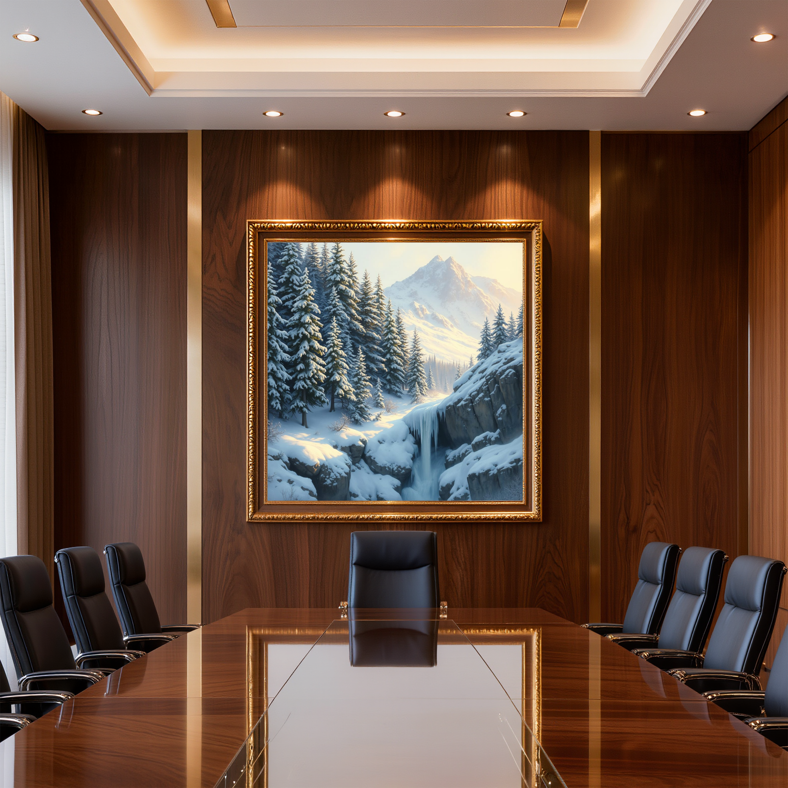 Majestic Snowy Mountain Retreat