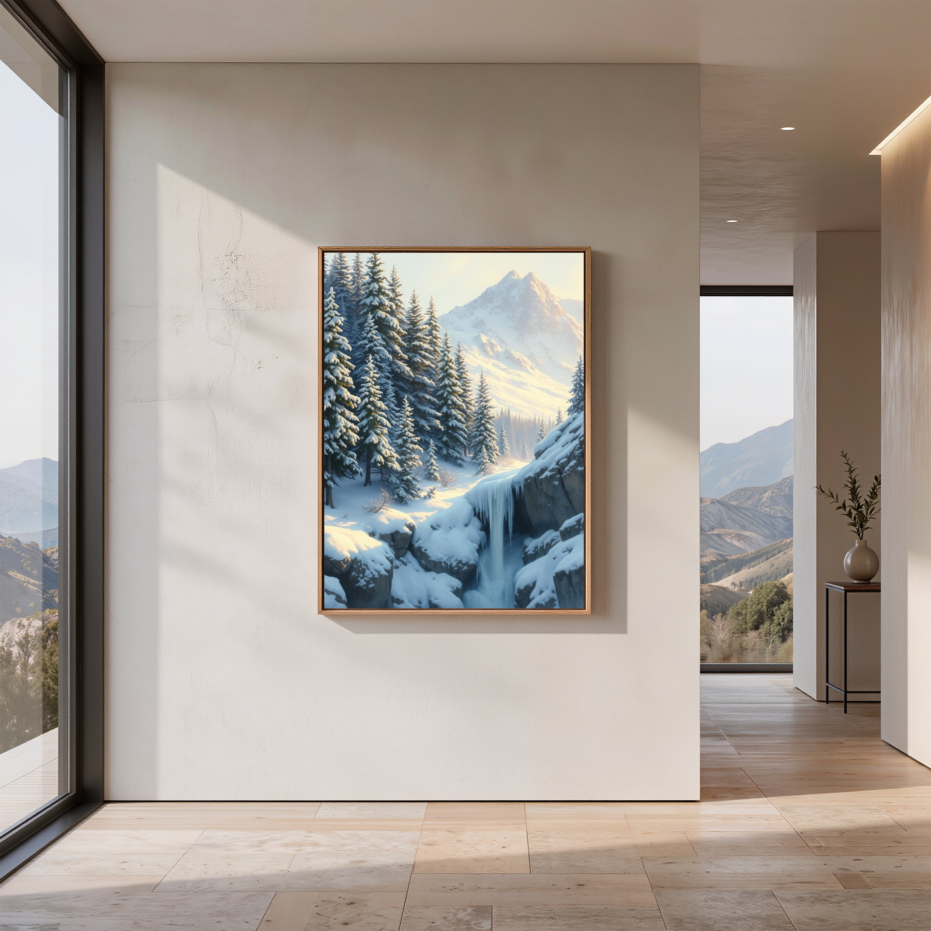Majestic Snowy Mountain Retreat
