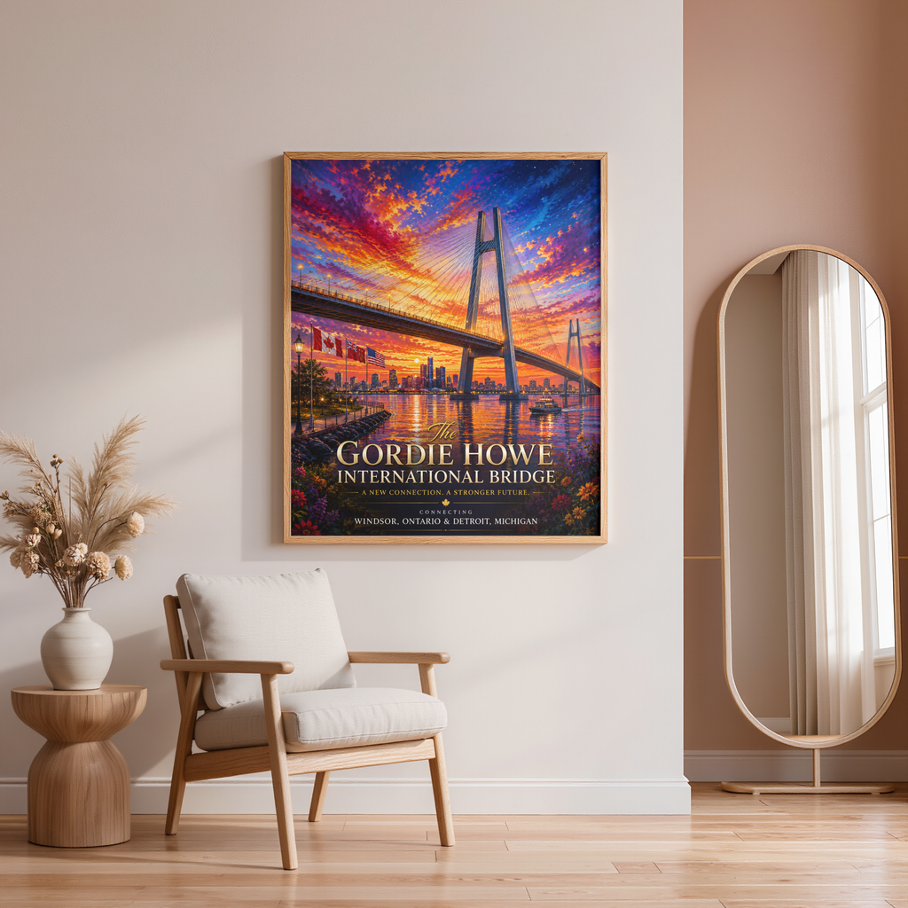 Gordie Howe International Bridge – Art Print Edition | Digital Download