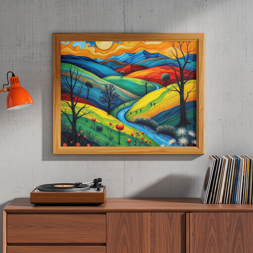 Abstract Rolling Hills — Digital Art Print