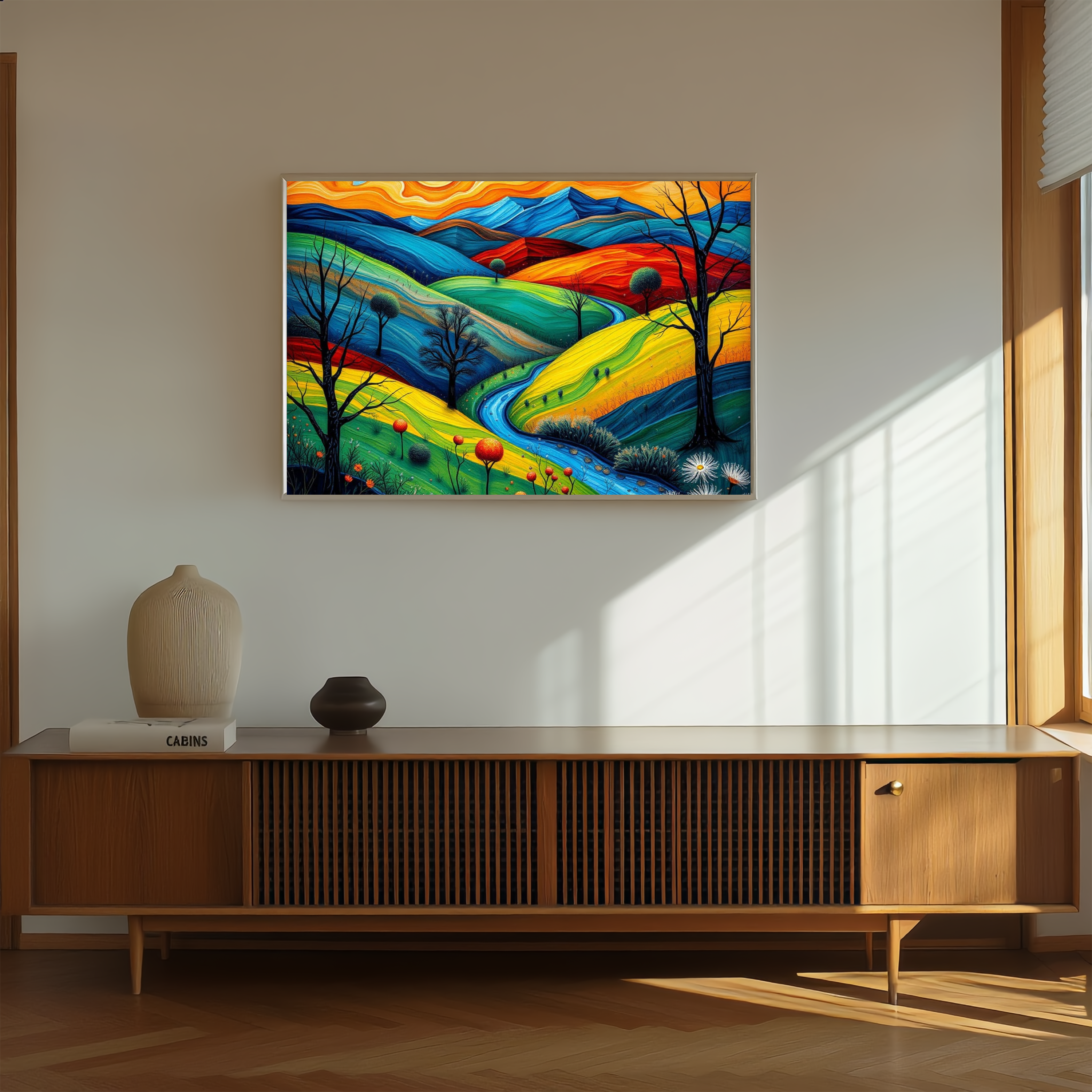 Abstract Rolling Hills — Digital Art Print