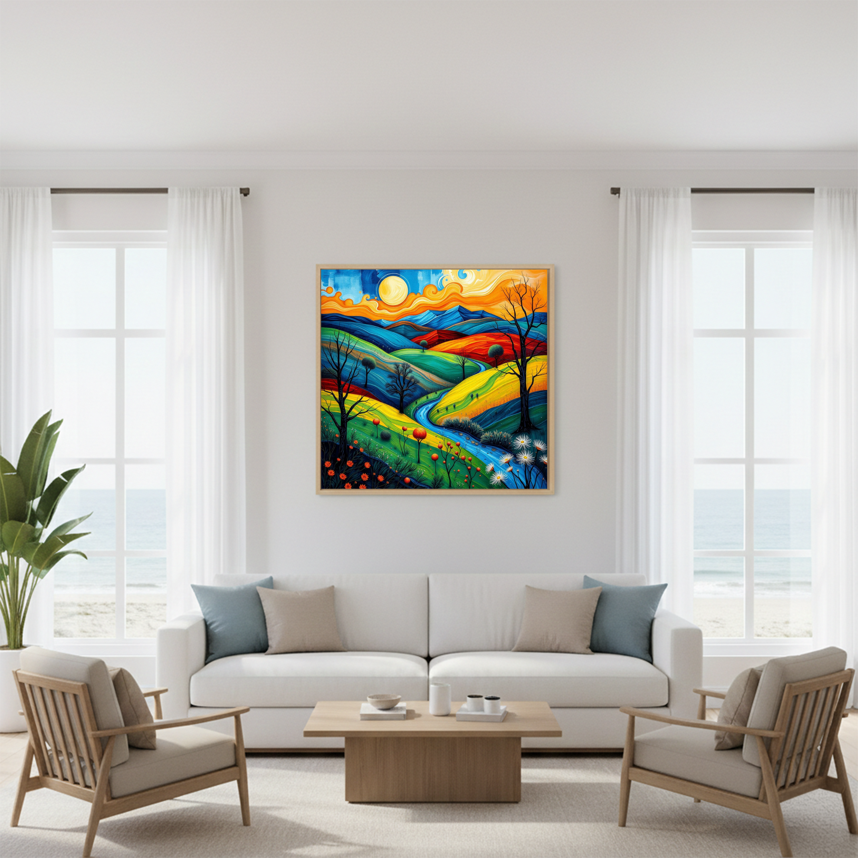 Abstract Rolling Hills — Digital Art Print