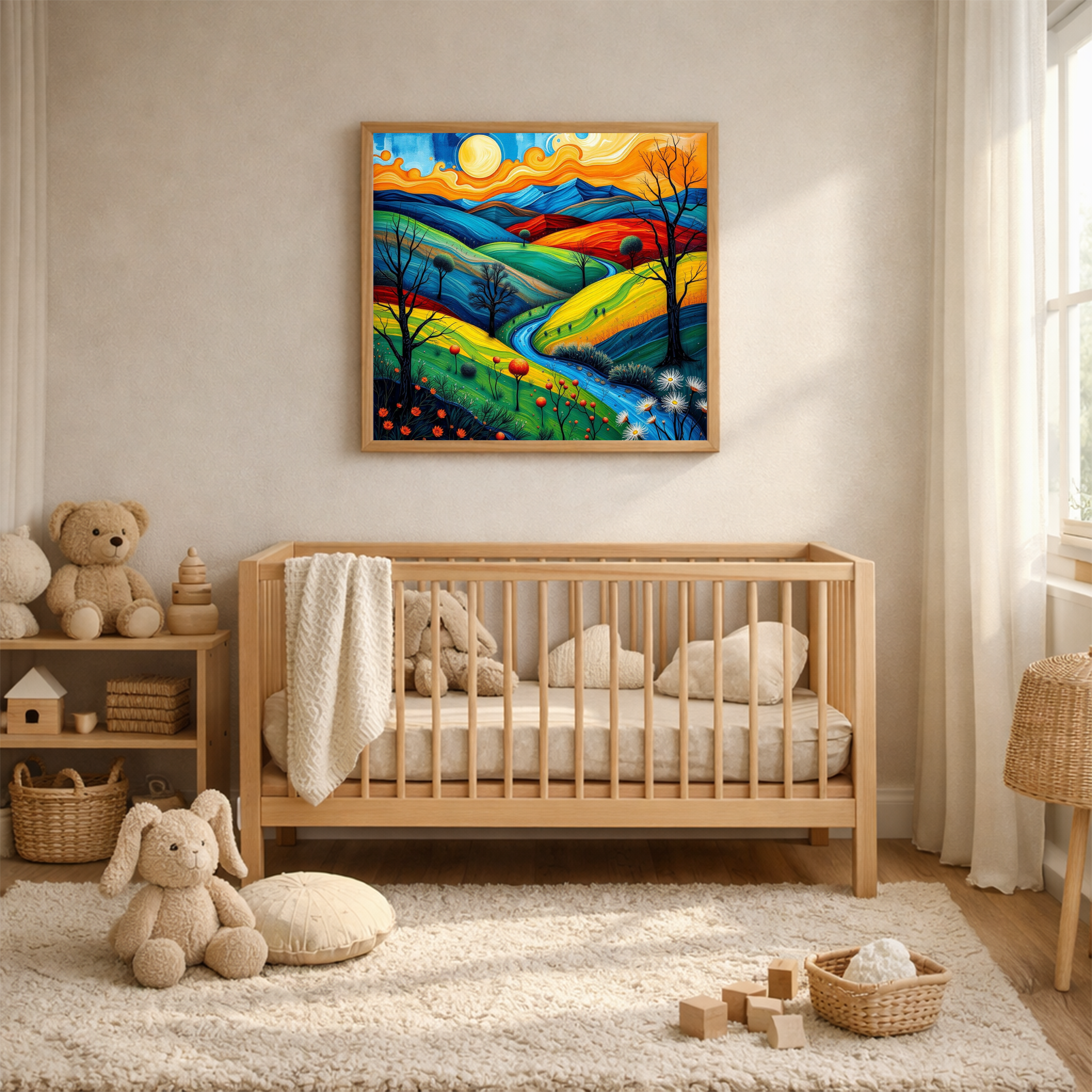 Abstract Rolling Hills — Digital Art Print