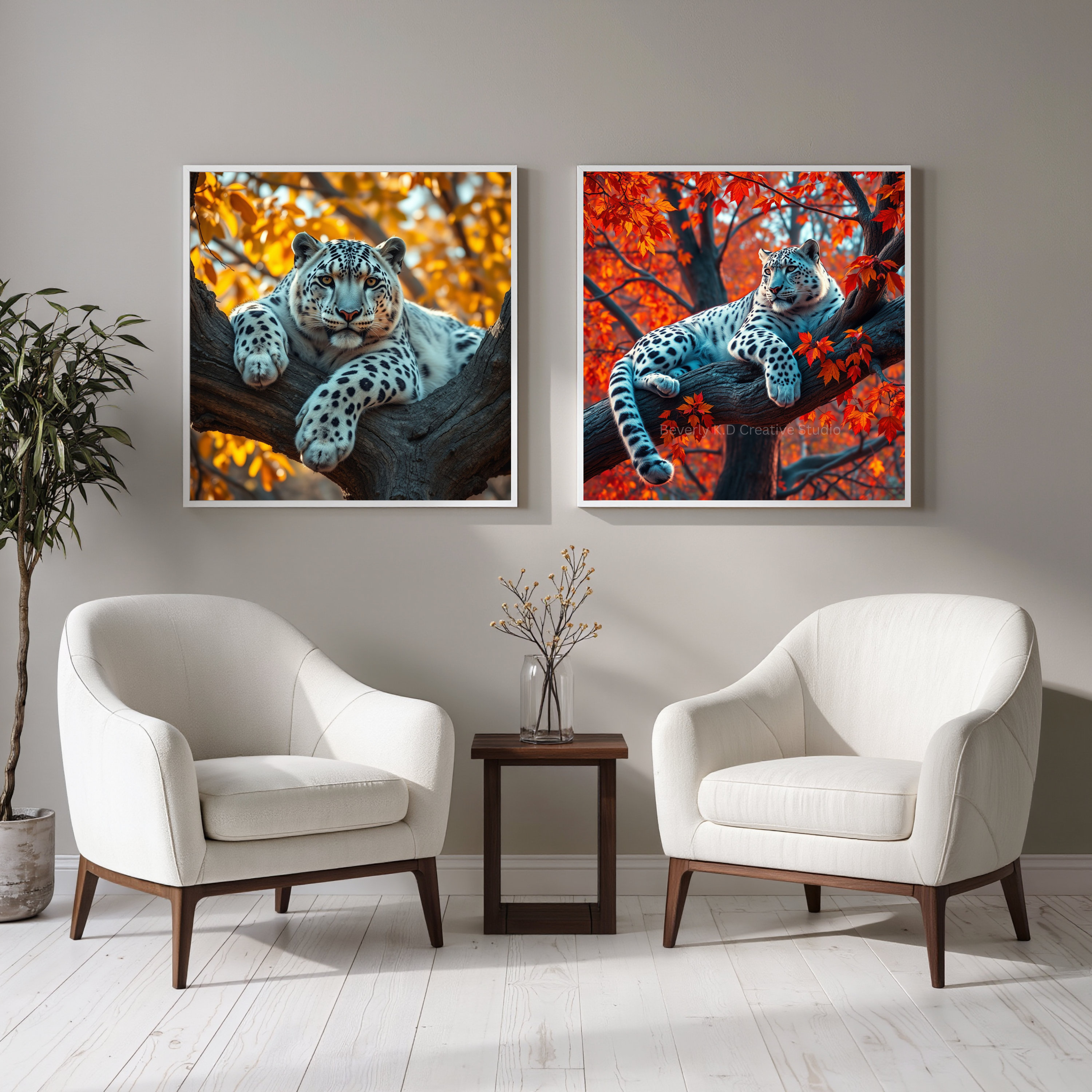 Autumn Snow Leopard