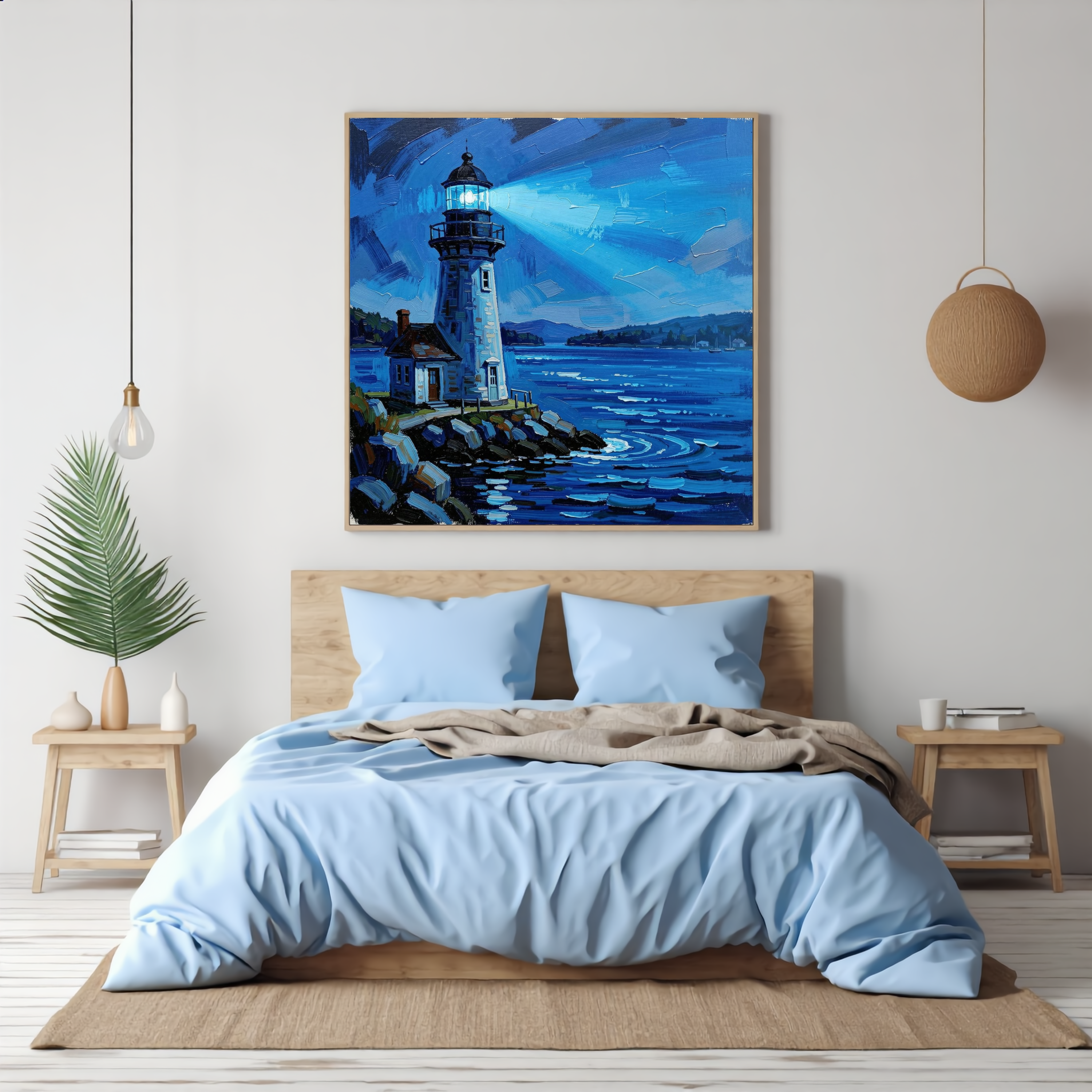 Lighthouse in the Storm — Digital Art Print
