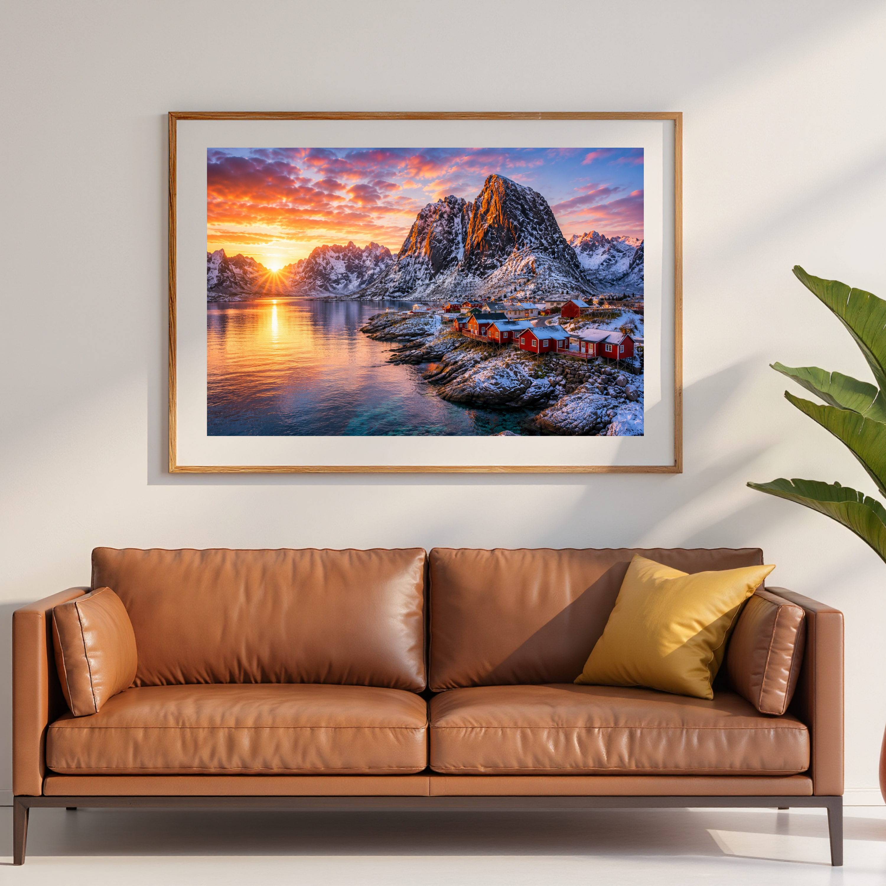 Golden Hour Over Lofoten – Norway Landscape Wall Art Instant Download