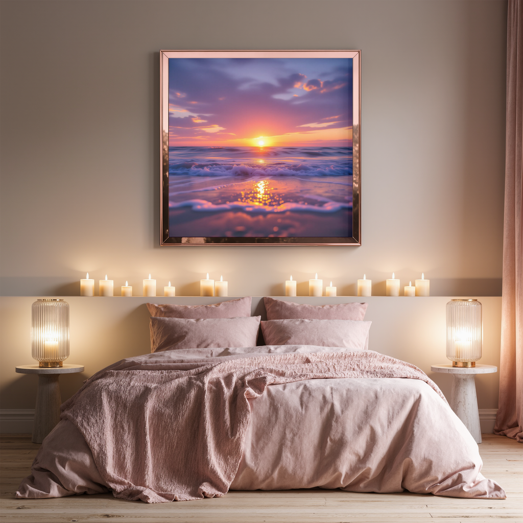 Ocean Sunset Glow — Digital Art Print