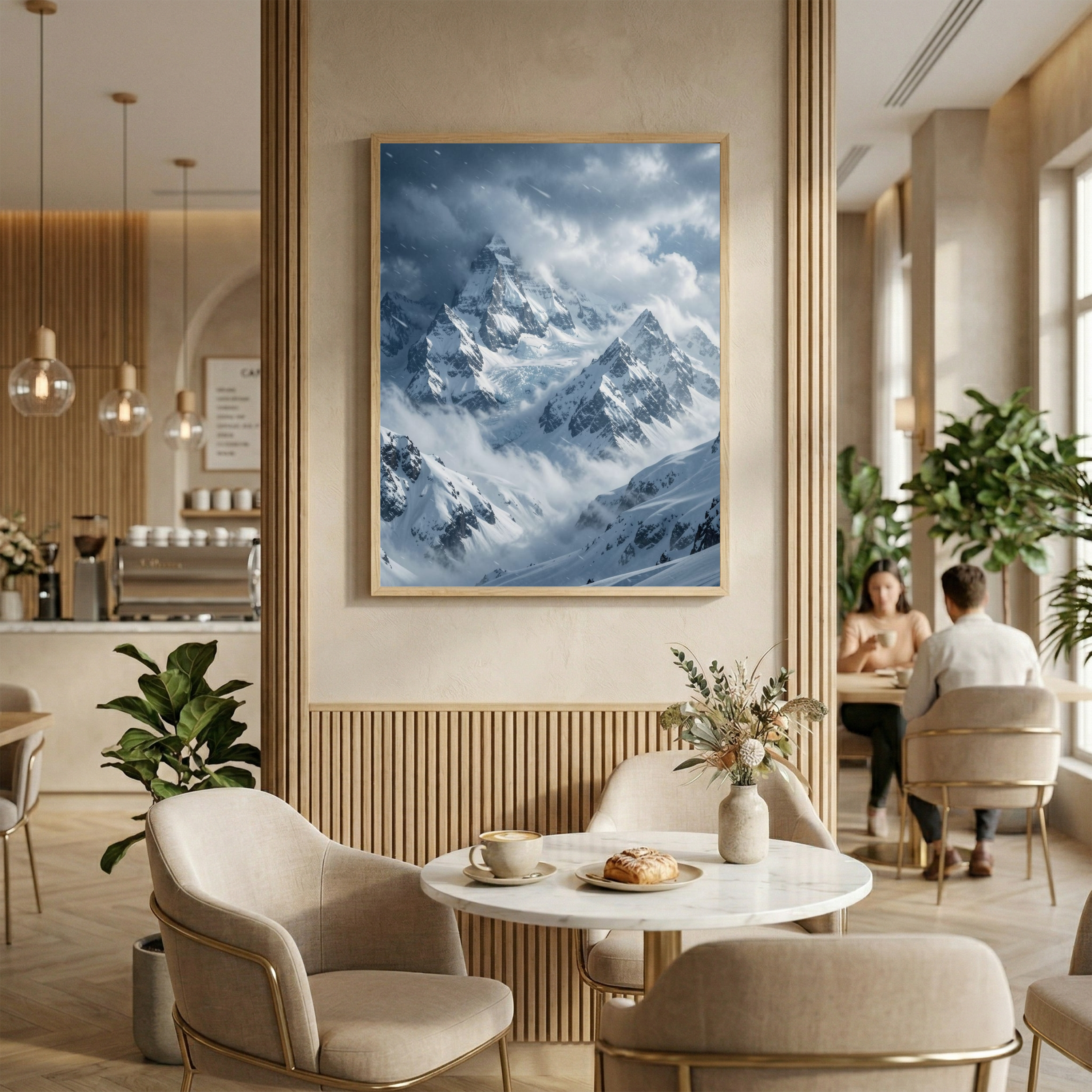 Alpine Peaks – Mountain Storm Digital Art Print