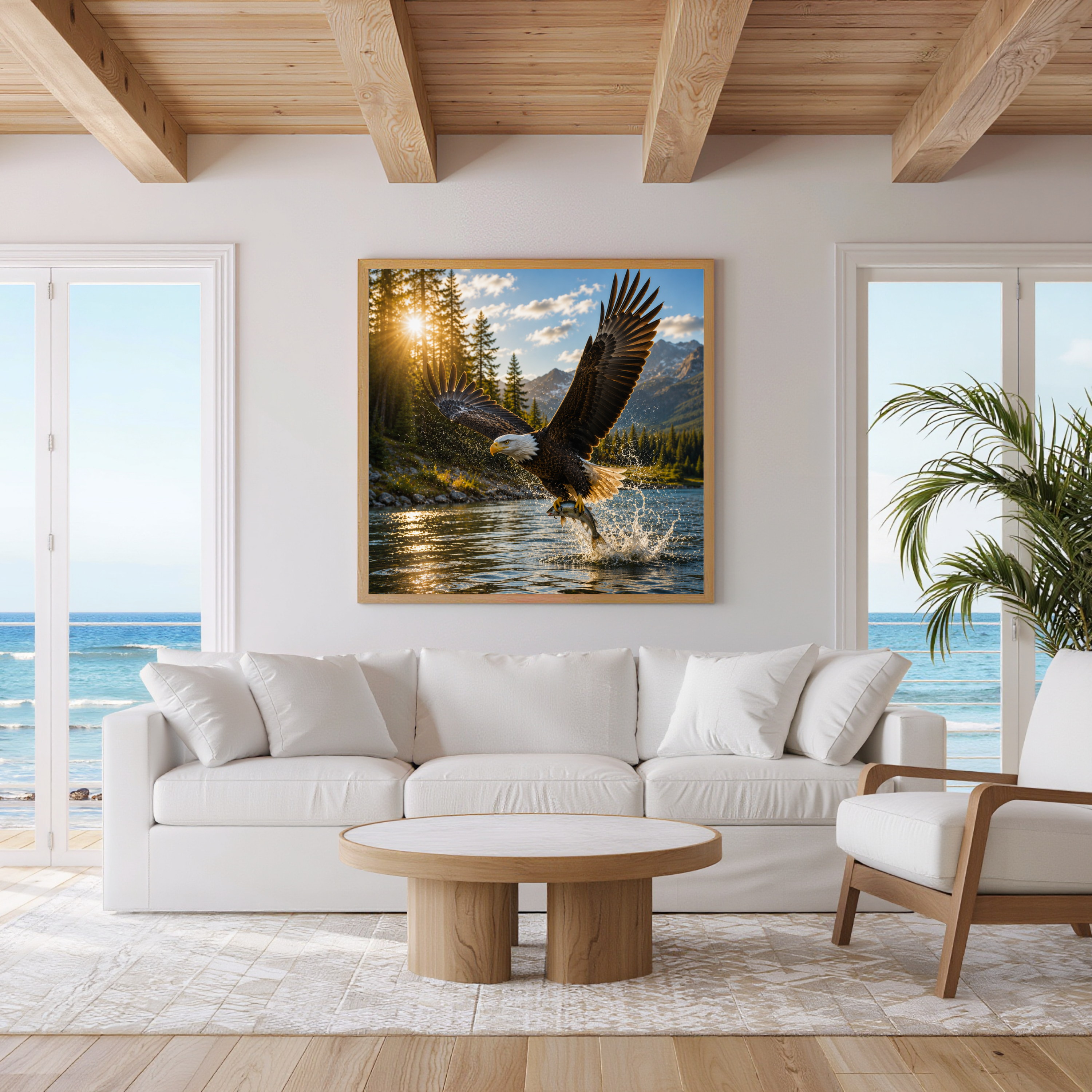 Bald Eagle Diving for the Catch – Wildlife Wall Art Instant Download