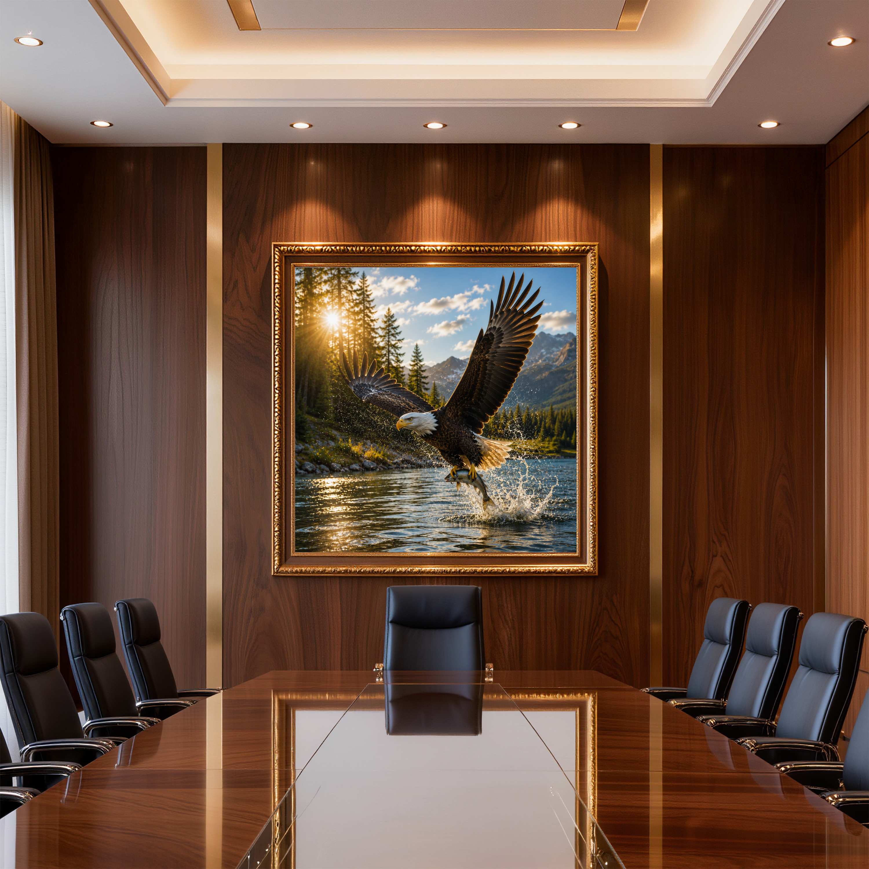 Bald Eagle Diving for the Catch – Wildlife Wall Art Instant Download