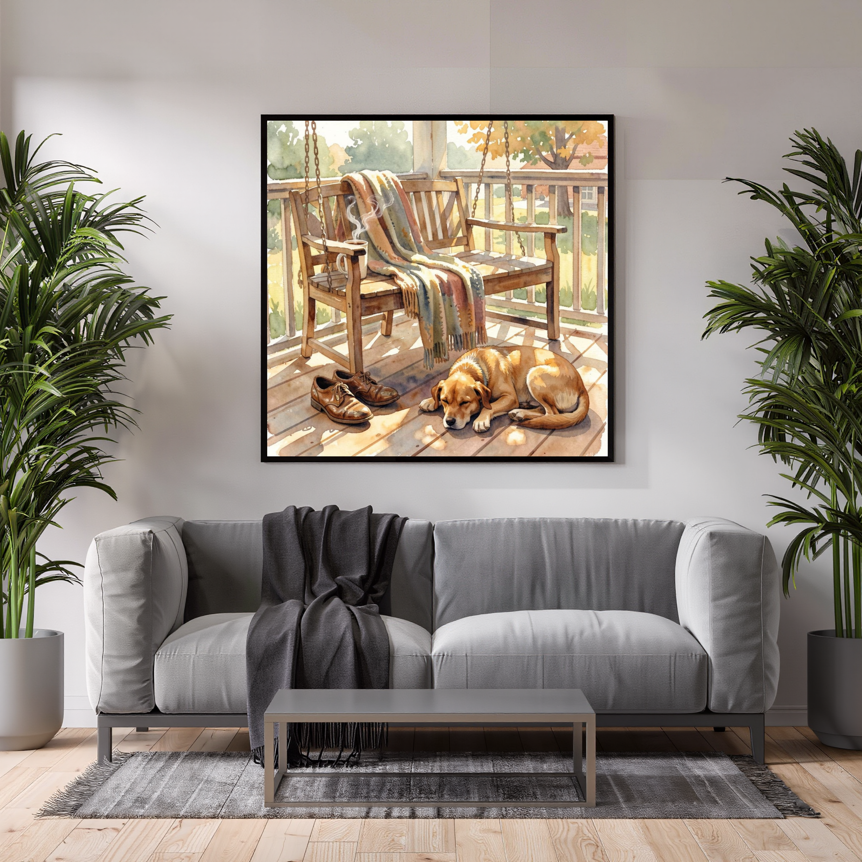 Lazy Day on the Porch – Cottage Watercolour Art Print
