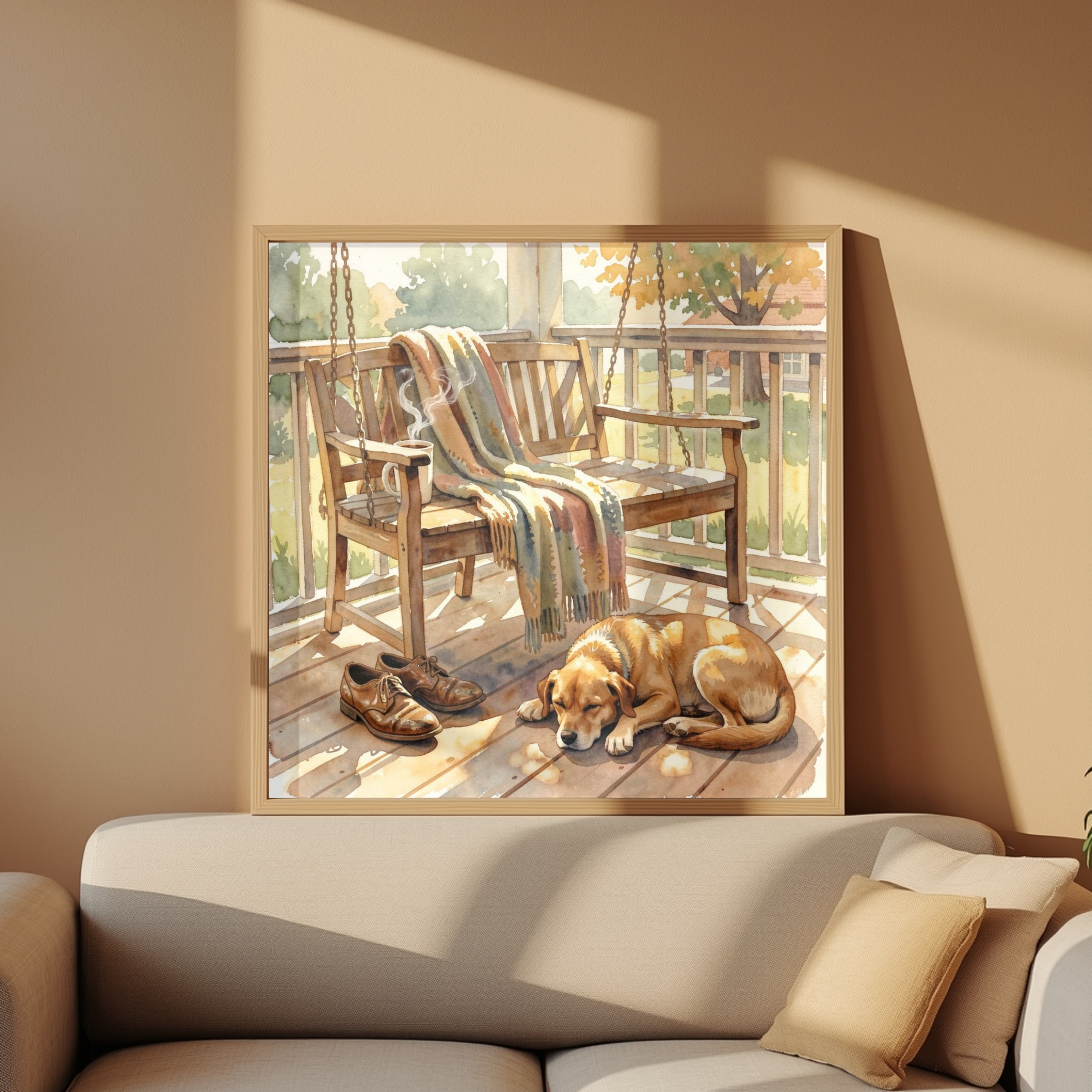 Lazy Day on the Porch – Cottage Watercolour Art Print