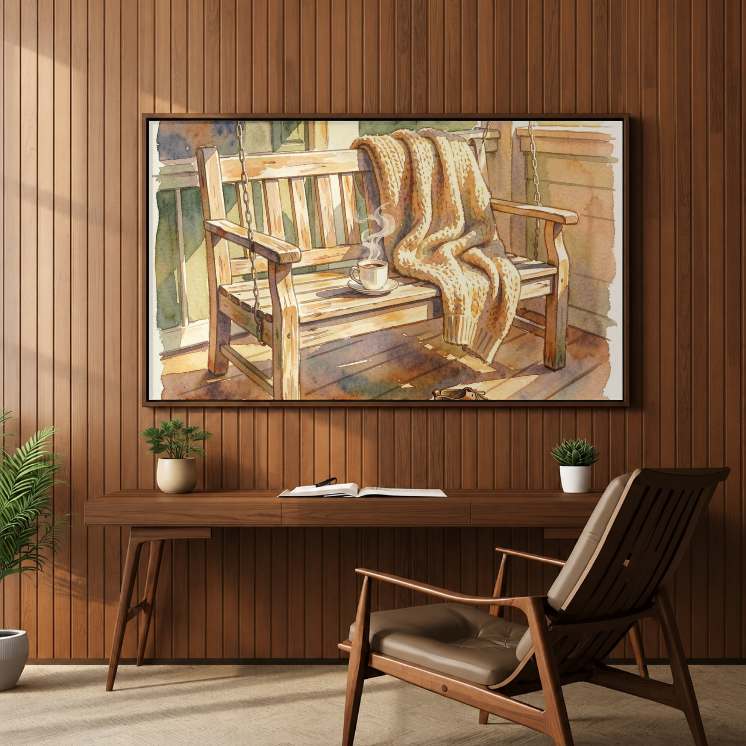 Afternoon on the Porch – Cottage Watercolour Art Print