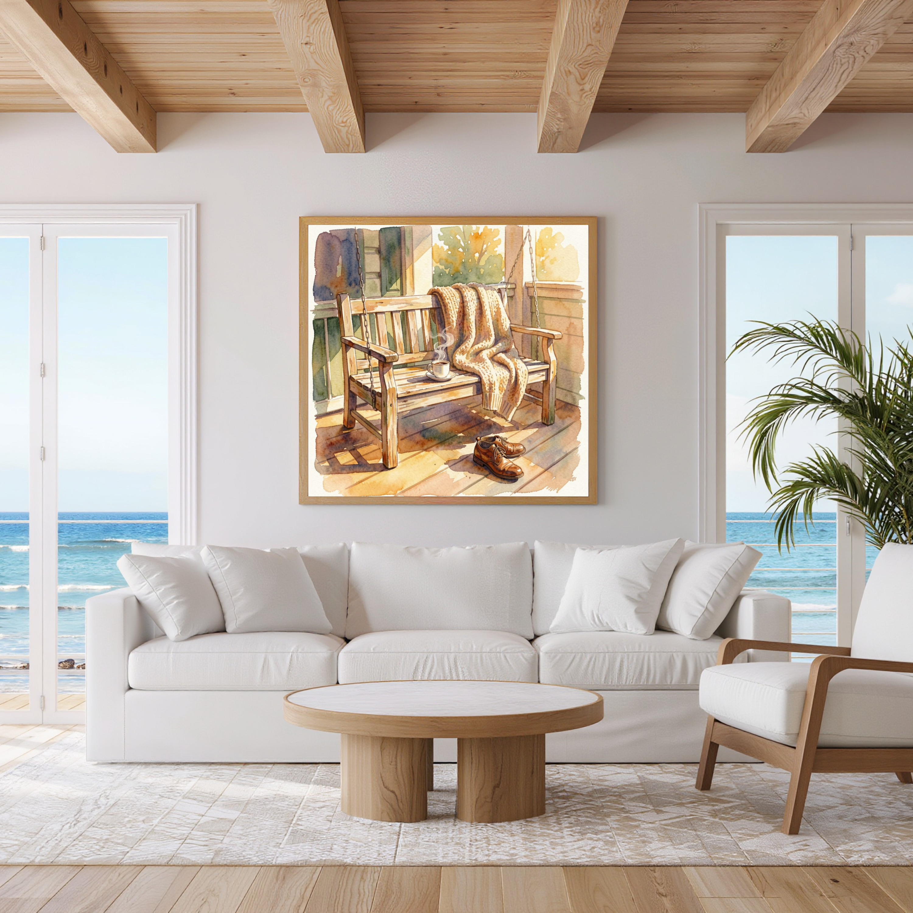 Afternoon on the Porch – Cottage Watercolour Art Print