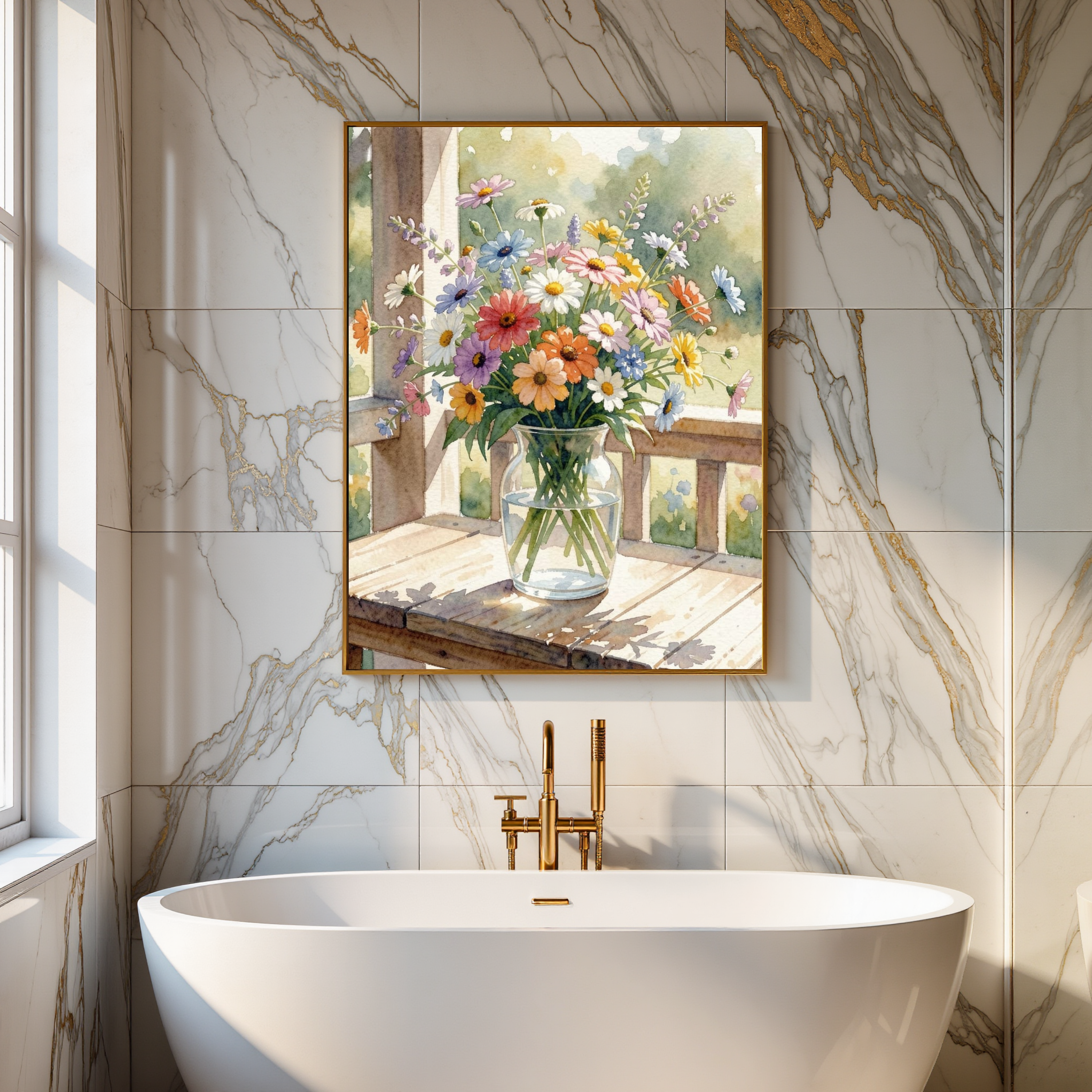 Wildflowers on the Porch – Watercolour Art Print