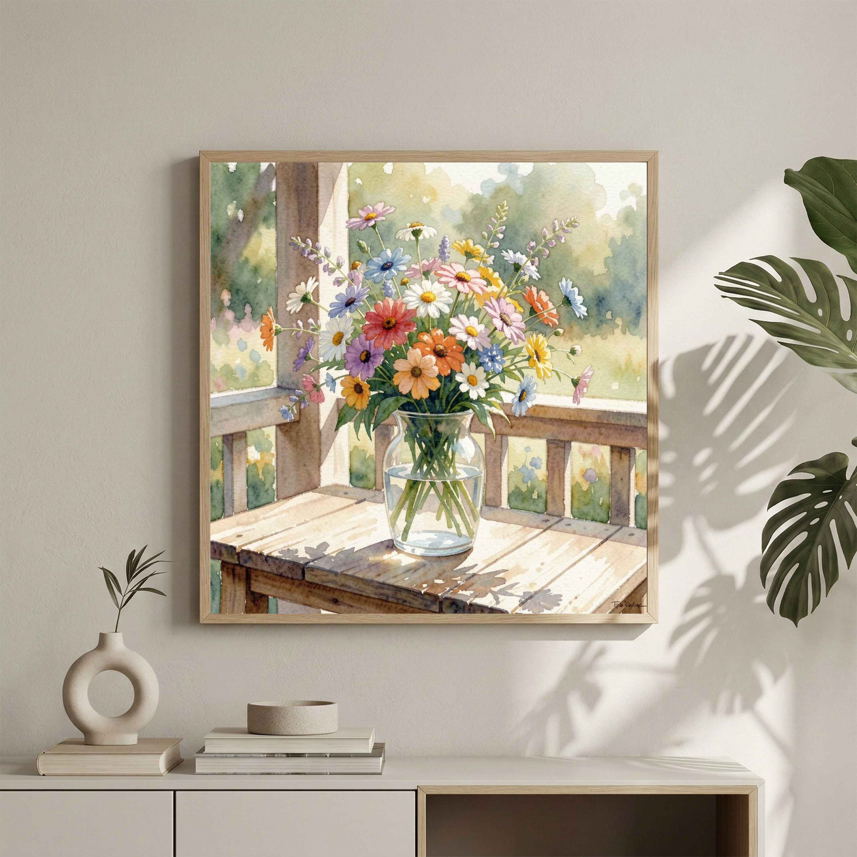 Wildflowers on the Porch – Watercolour Art Print