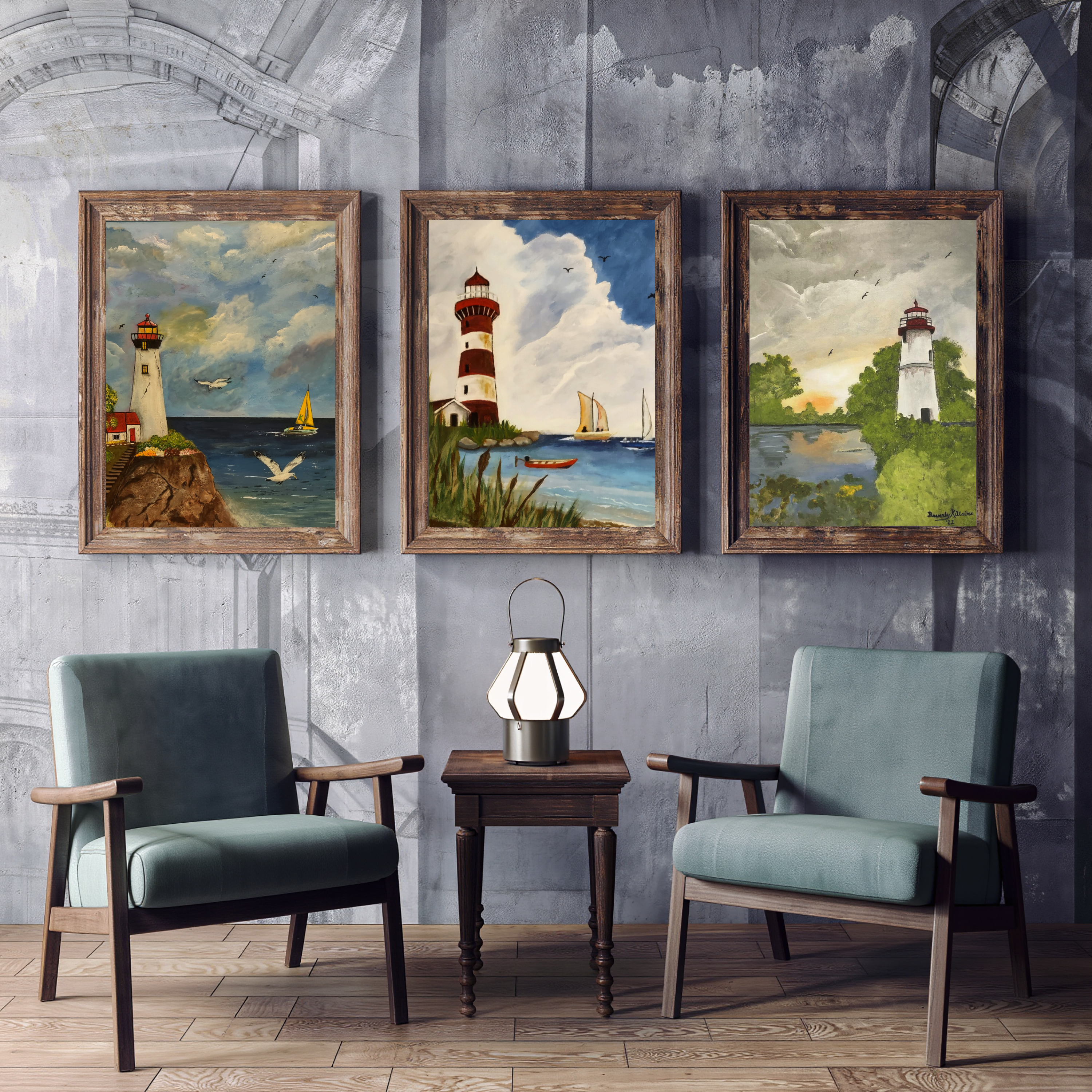 Beacon of Serenity – Lighthouse Coastal Wall Art Instant Download