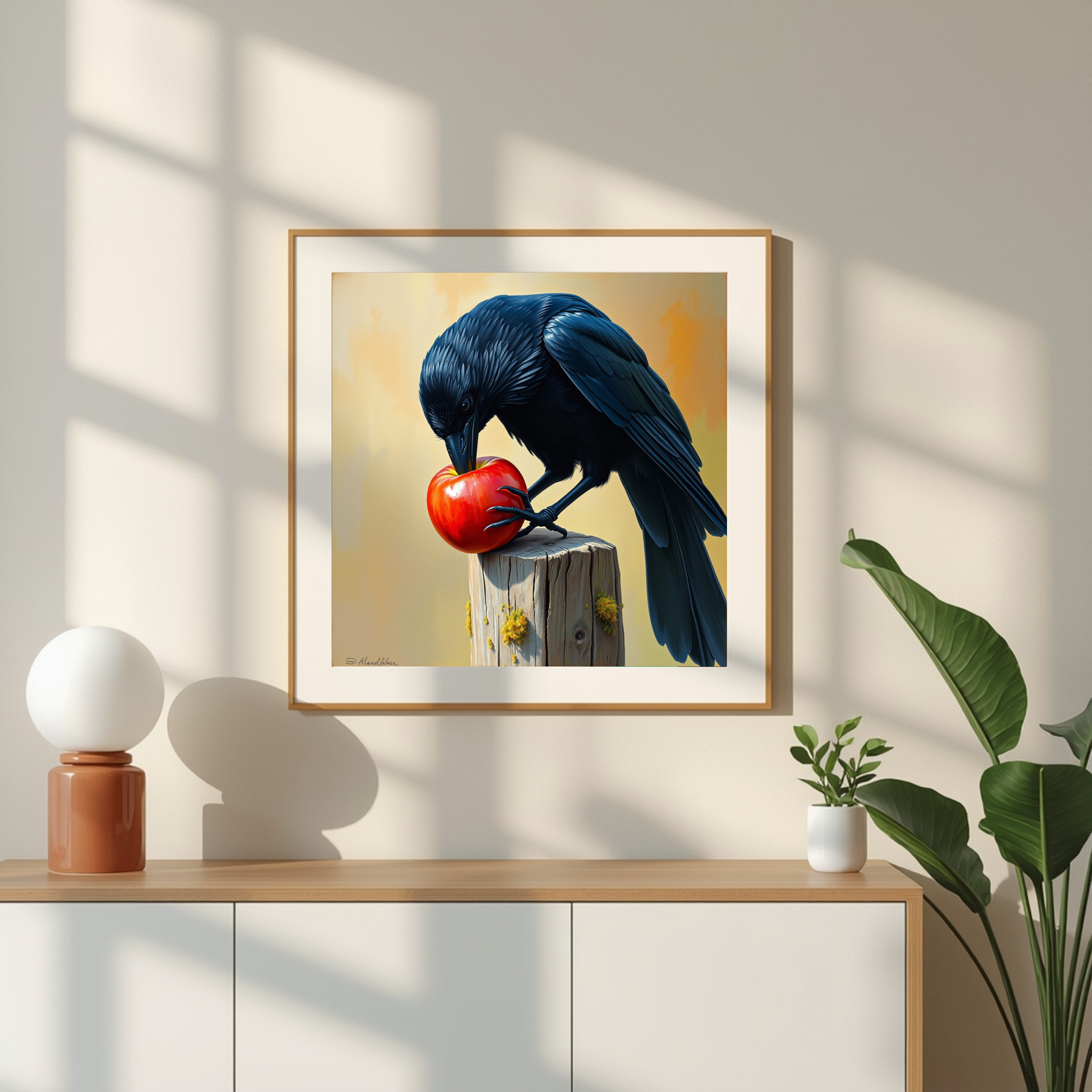 Crow with Apple