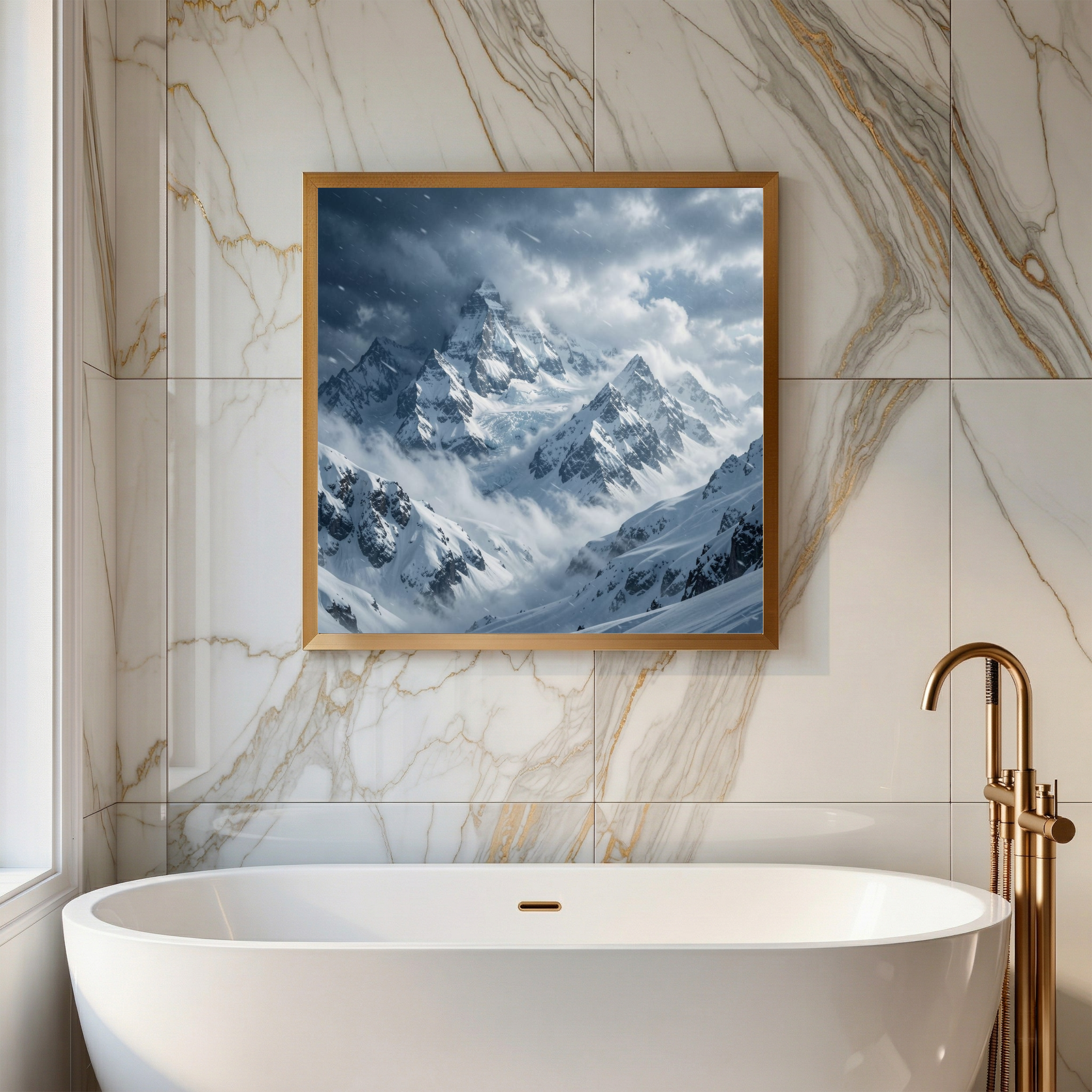 Majestic Snowy Mountain Retreat
