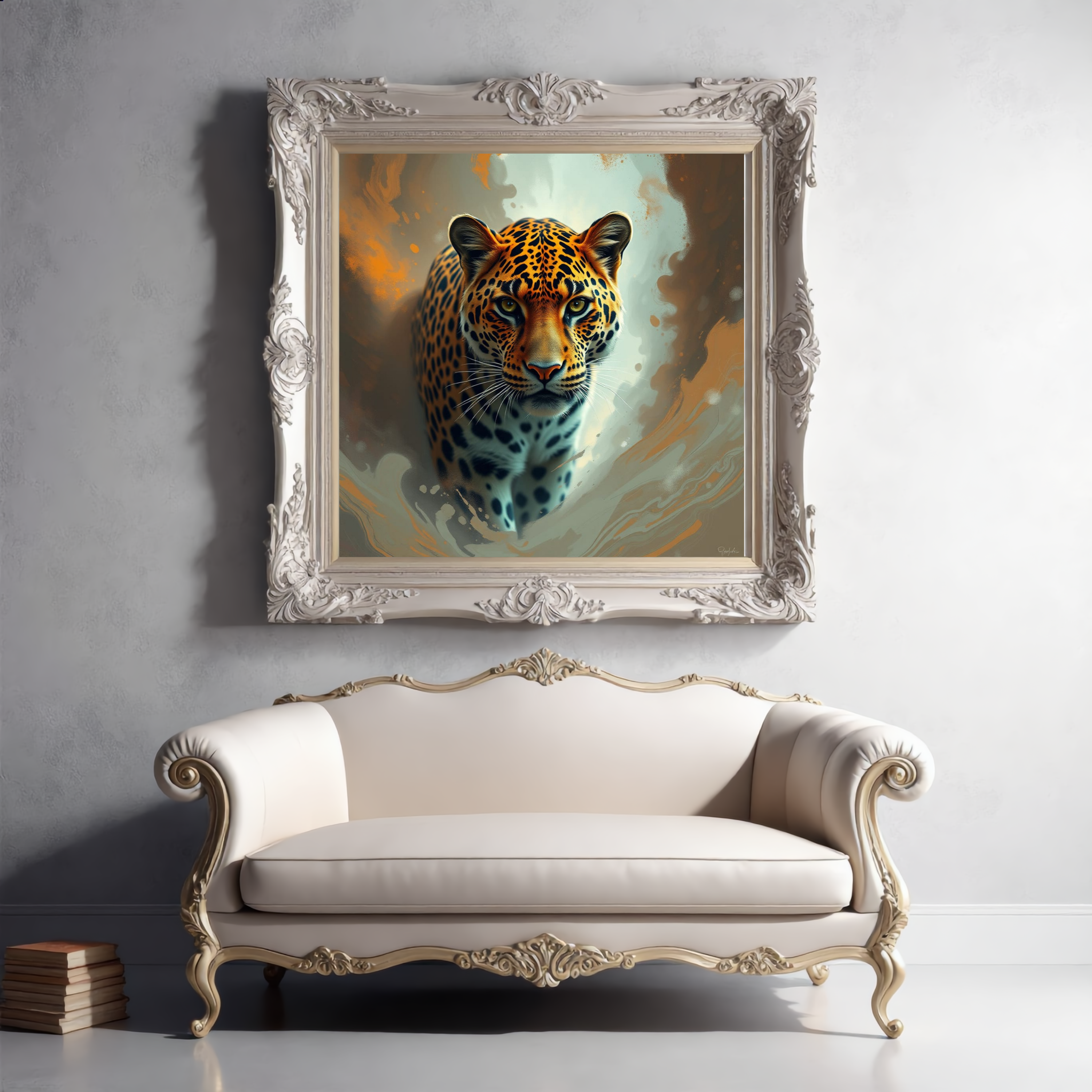 Golden Jaguar in the Jungle – Digital Art Print