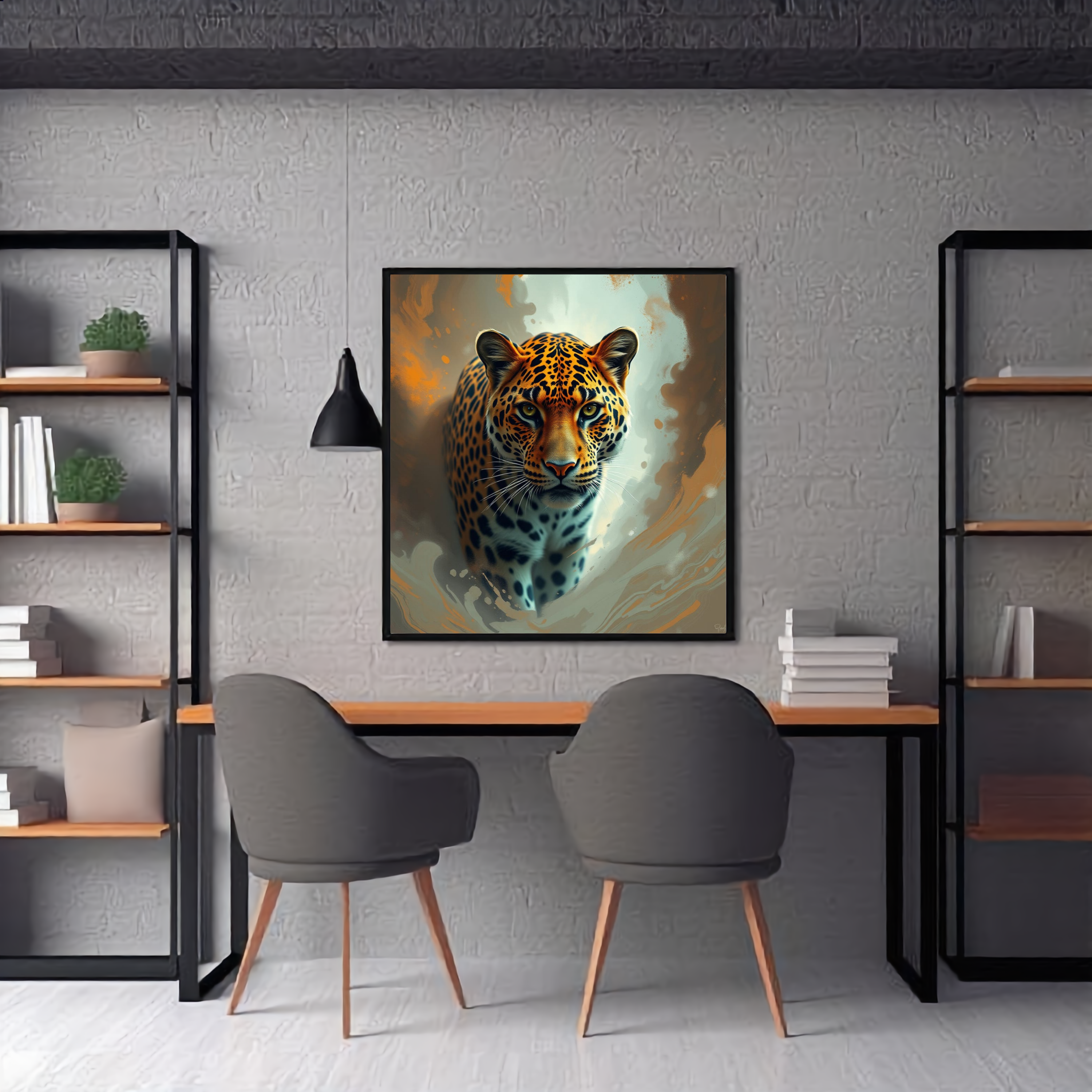 Golden Jaguar in the Jungle – Digital Art Print
