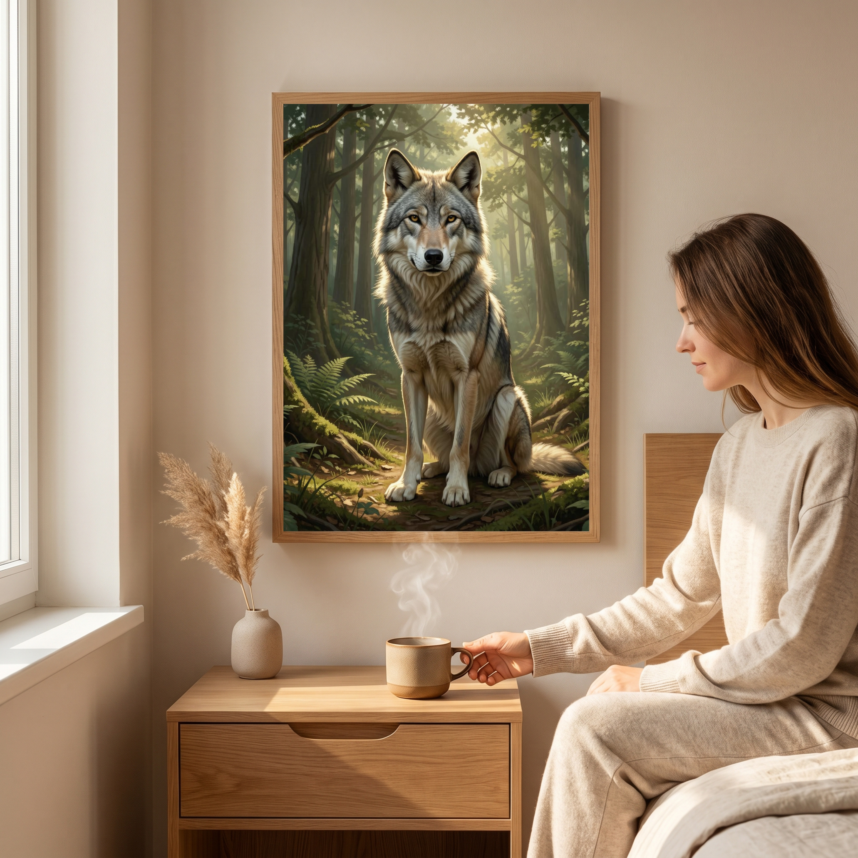 Wolf in the Forest – Wildlife Wall Art Instant Download