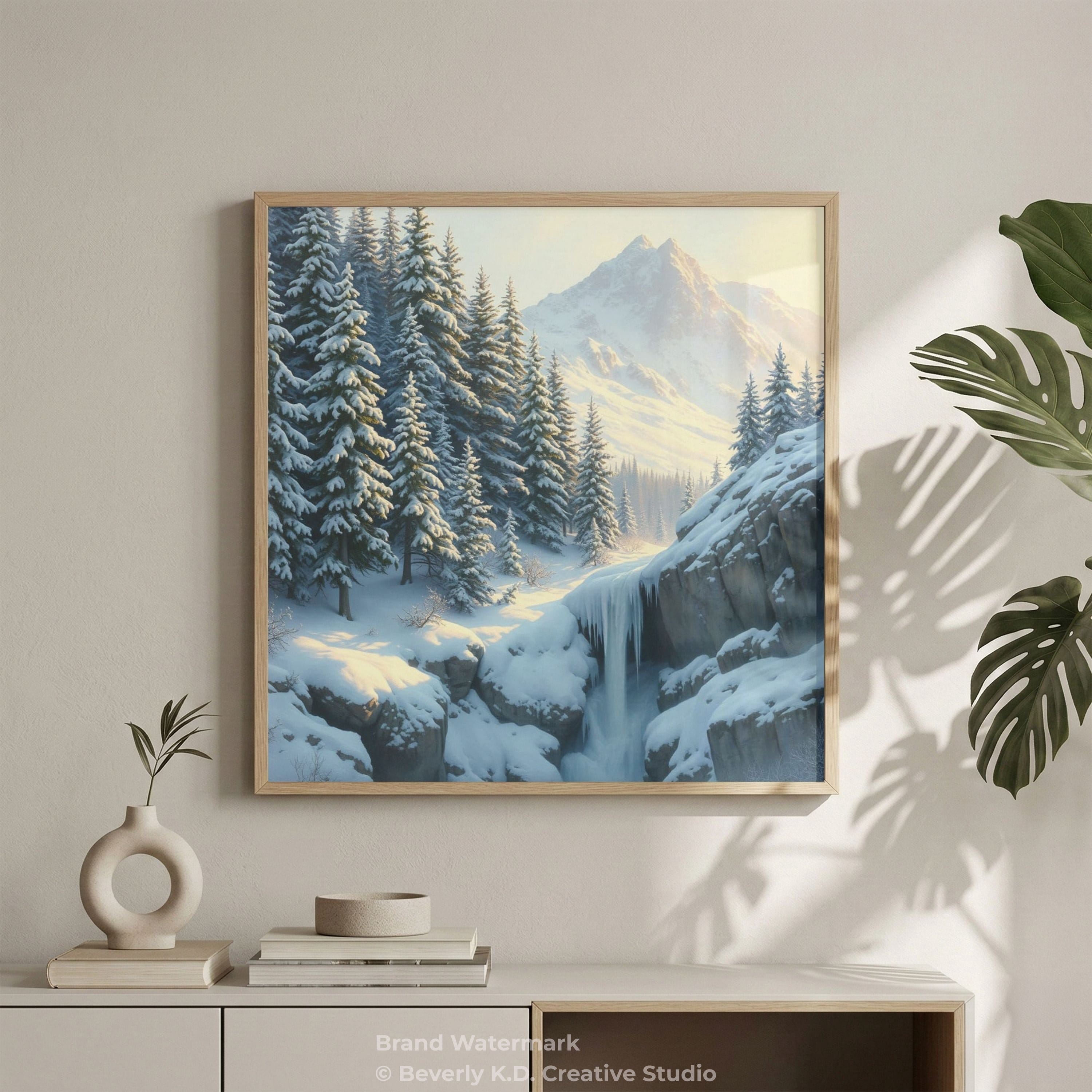 Majestic Snowy Mountain Retreat