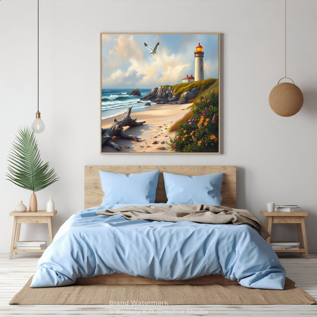 Lighthouse on a Flowering Hill