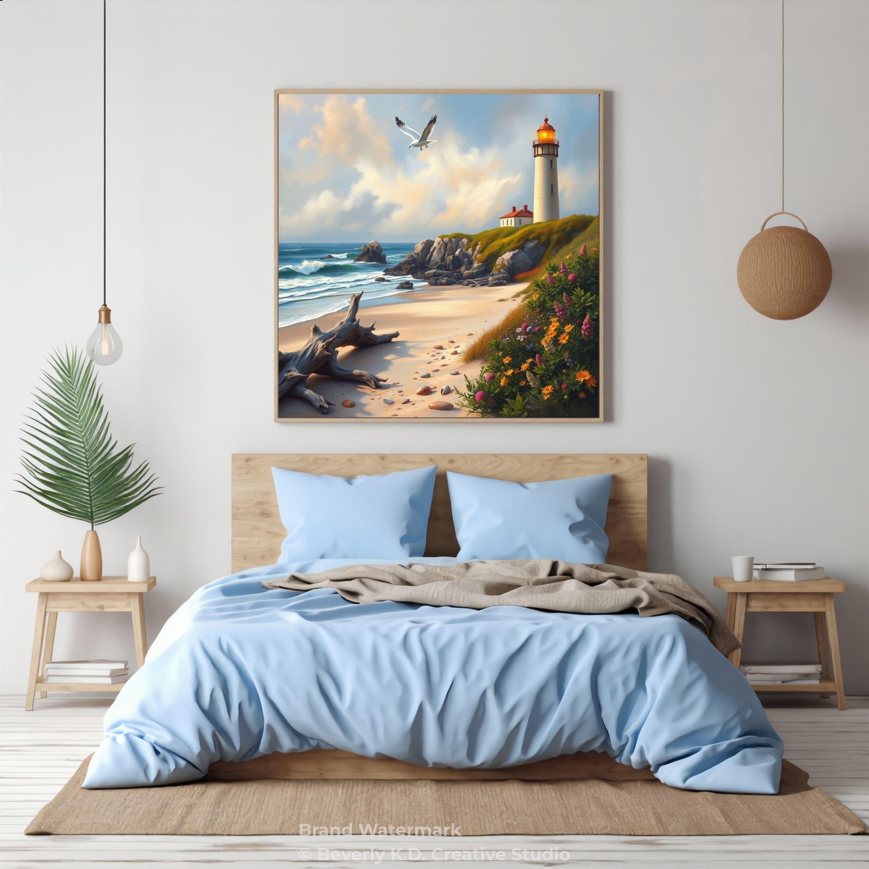 Lighthouse on a Flowering Hill