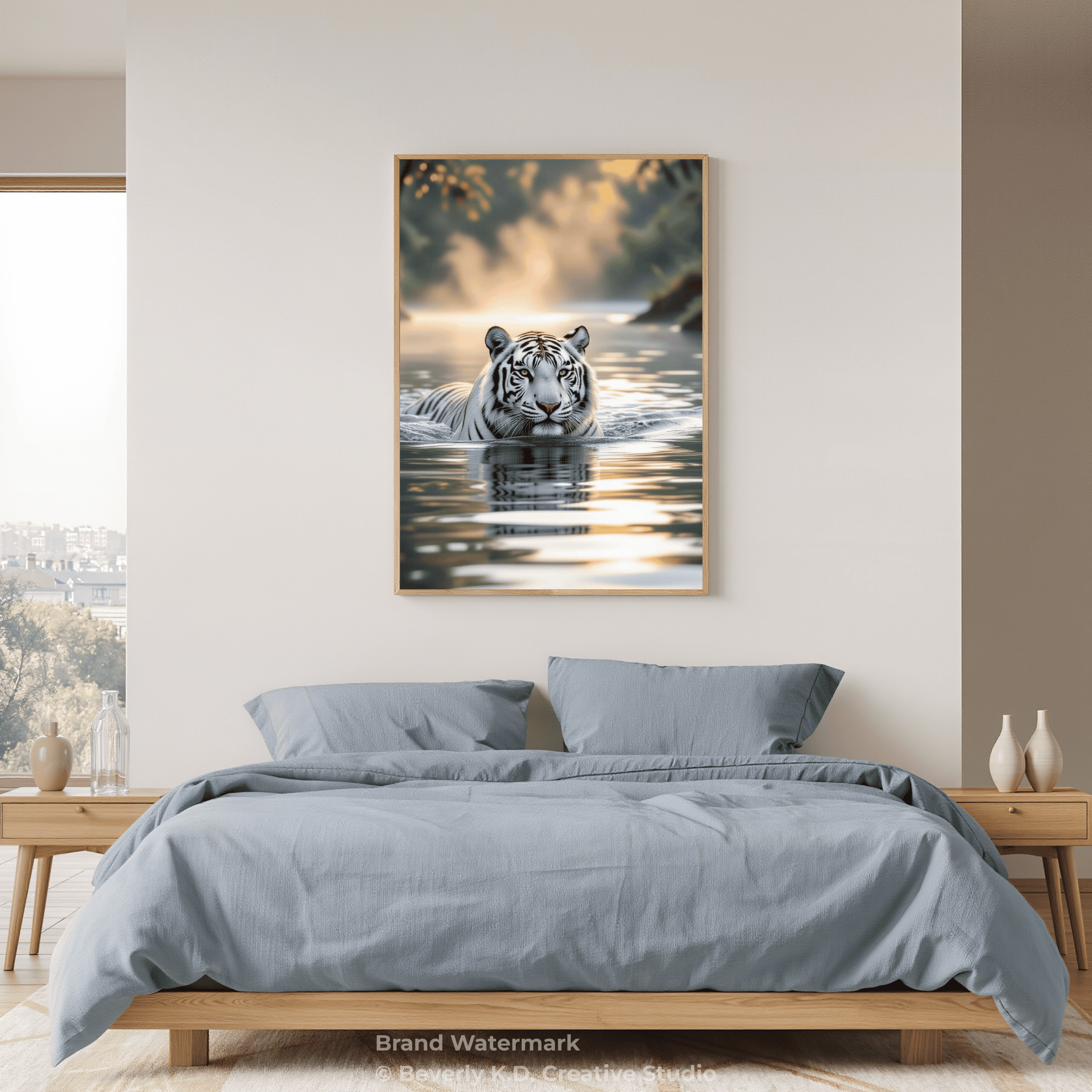 White Tiger River — Digital Art Print