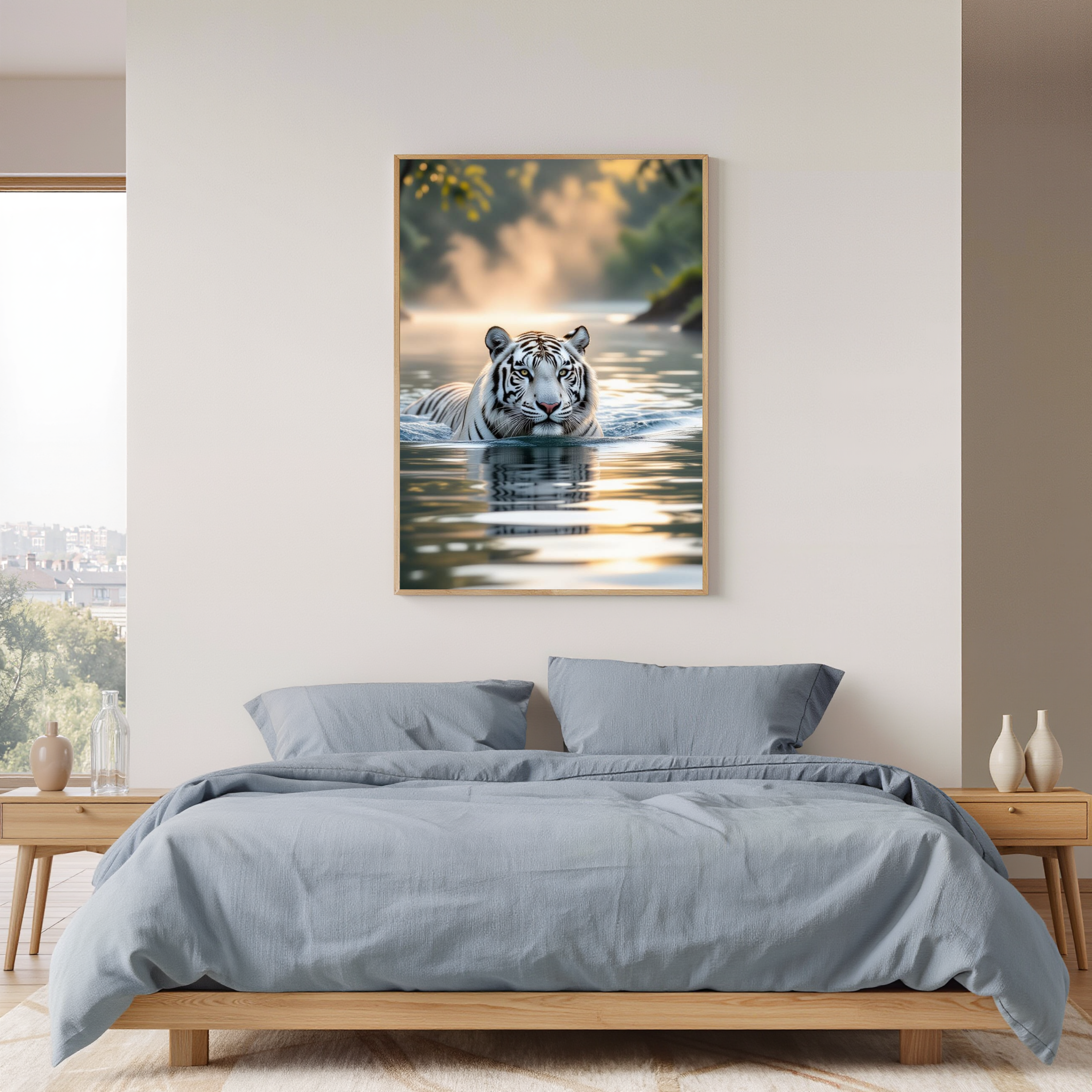 White Tiger River — Digital Art Print