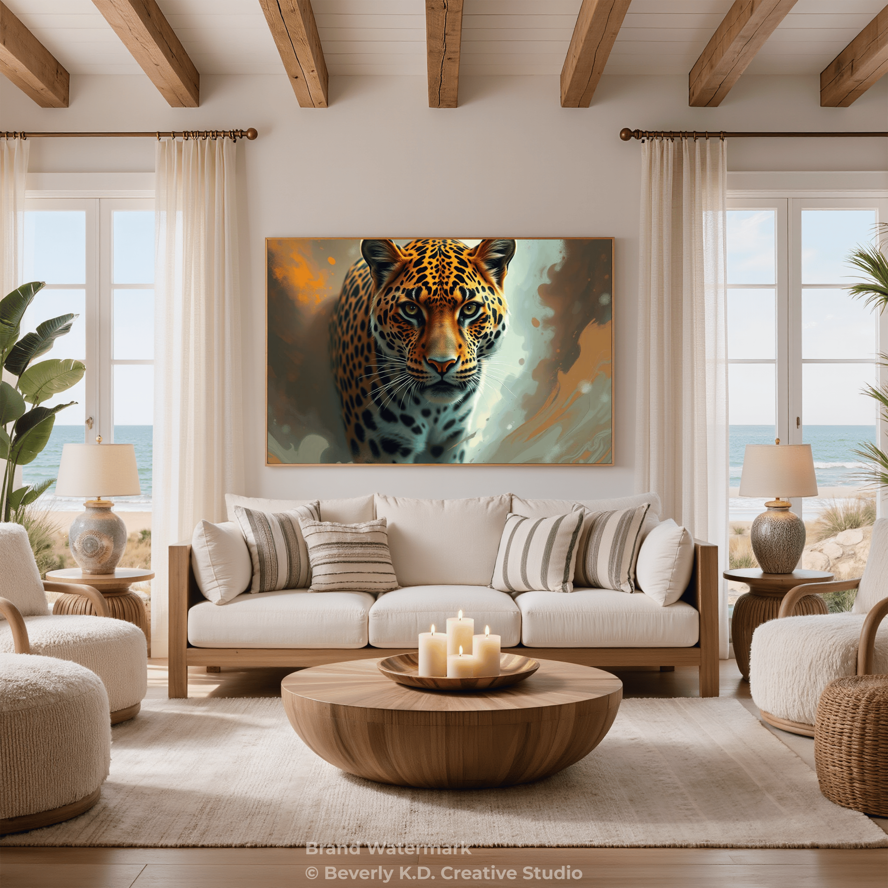 Golden Jaguar in the Jungle