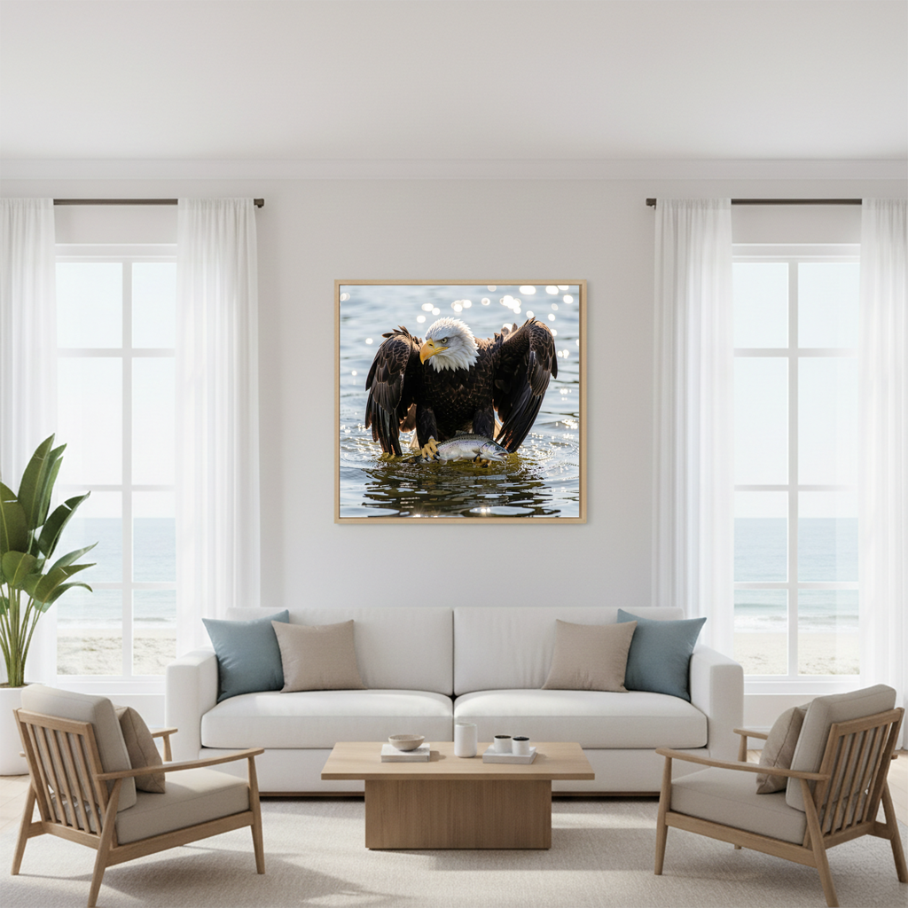 Bald Eagle Fishing — Wildlife Digital Art Print