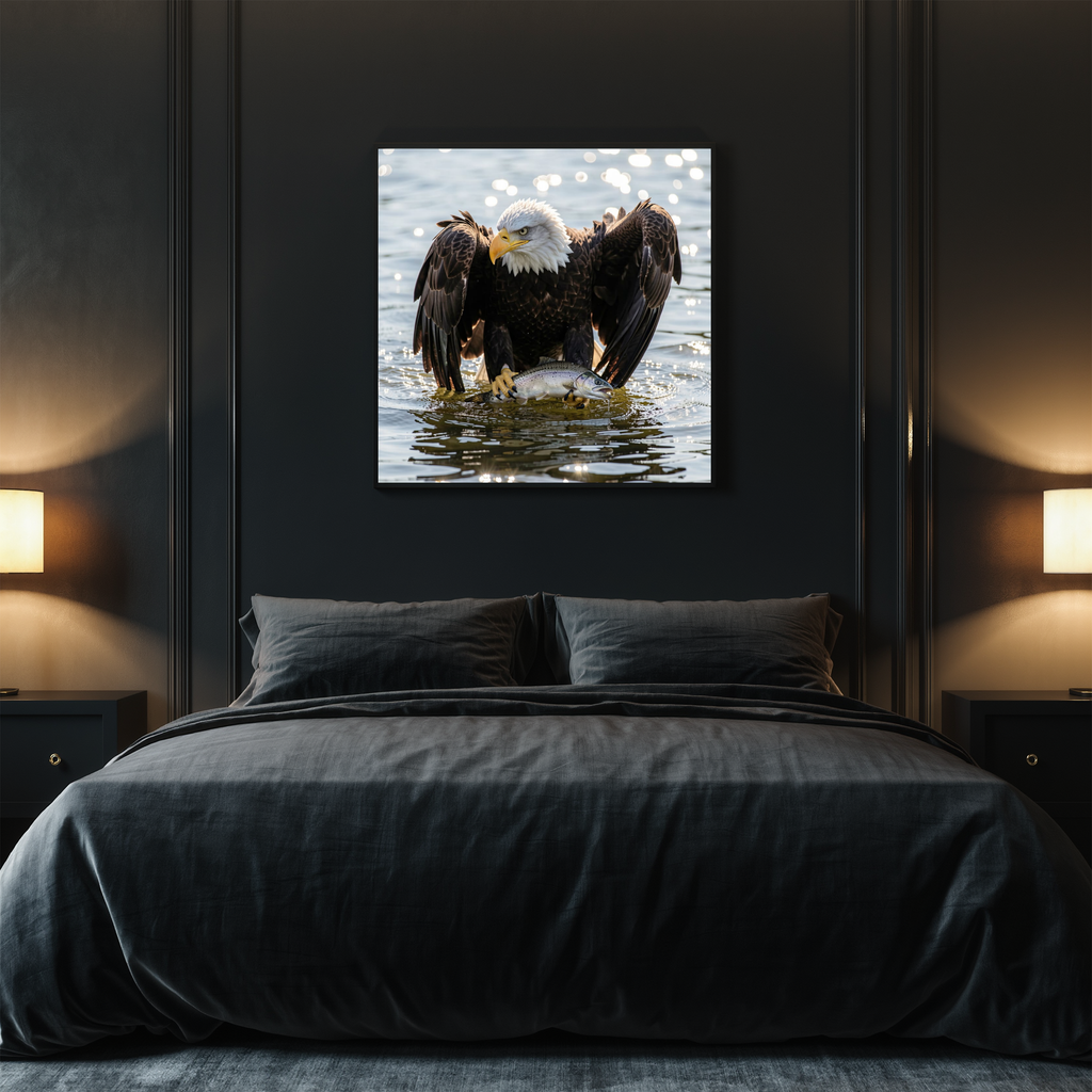 Bald Eagle Fishing — Wildlife Digital Art Print