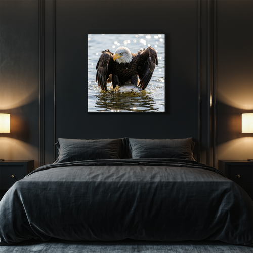 Bald Eagle Fishing — Wildlife Digital Art Print