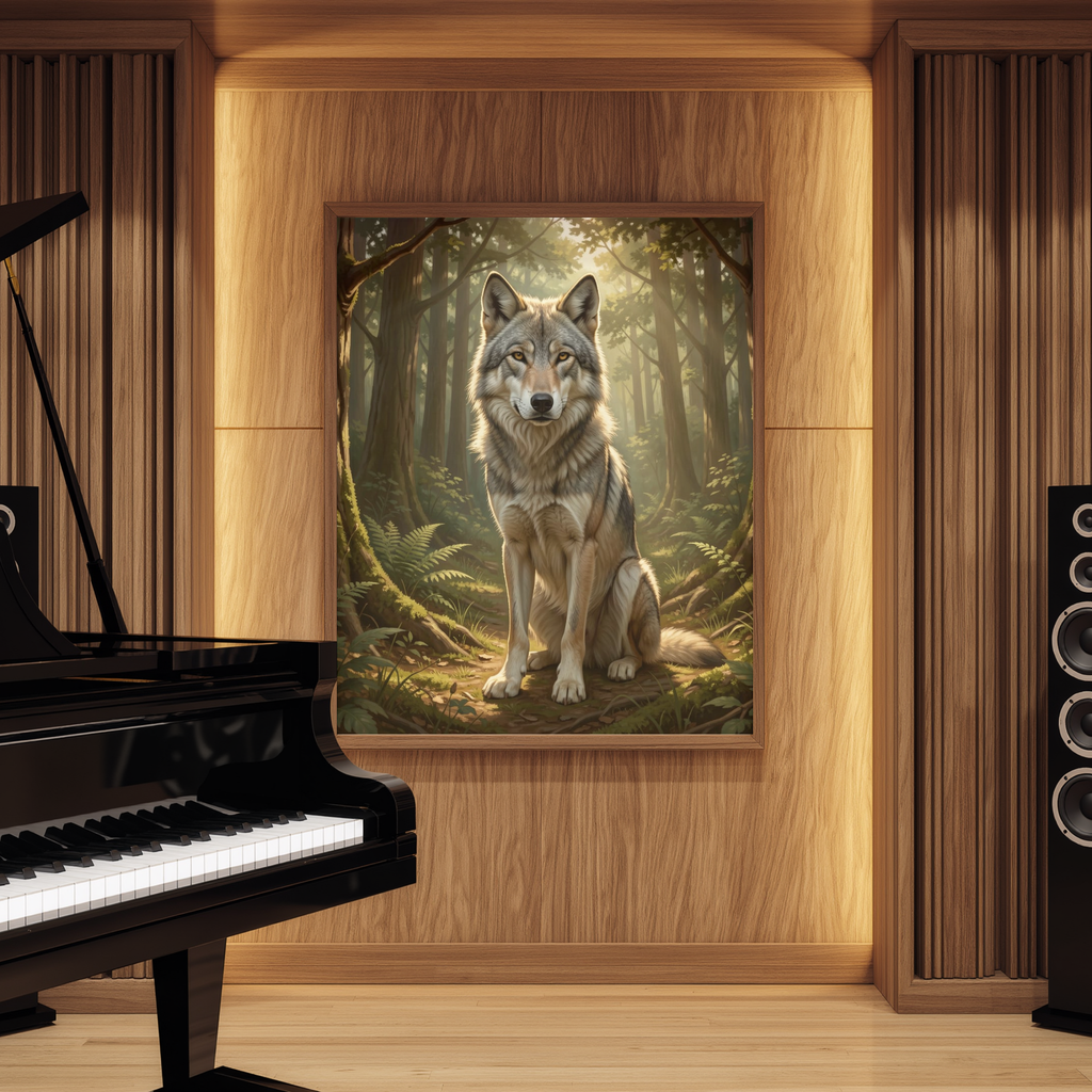 Wolf in the Forest – Wildlife Wall Art Instant Download
