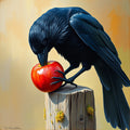 Crow with Apple